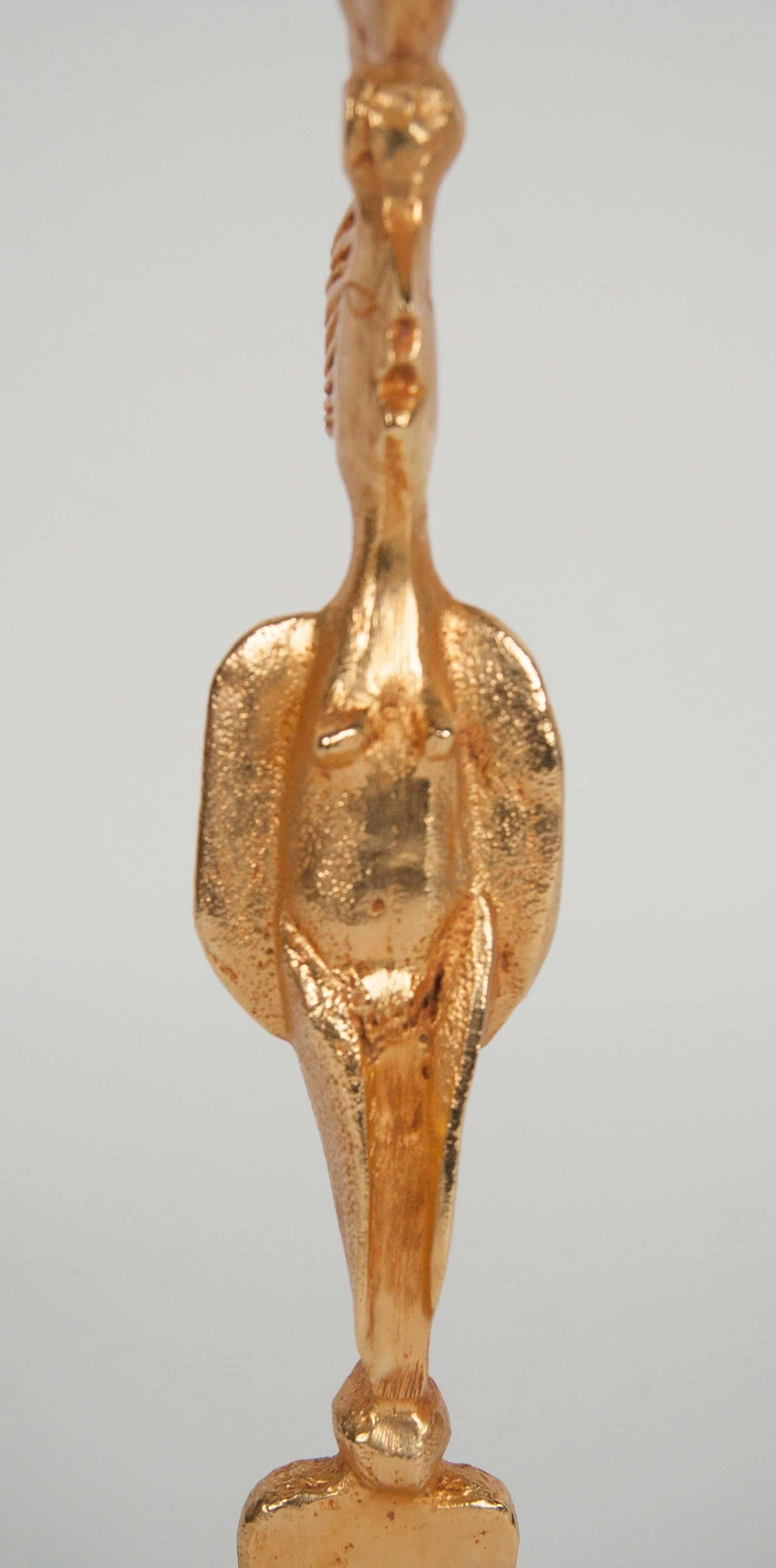 Bronze Gilt Candlestick by Pierre Casenove for Fondica