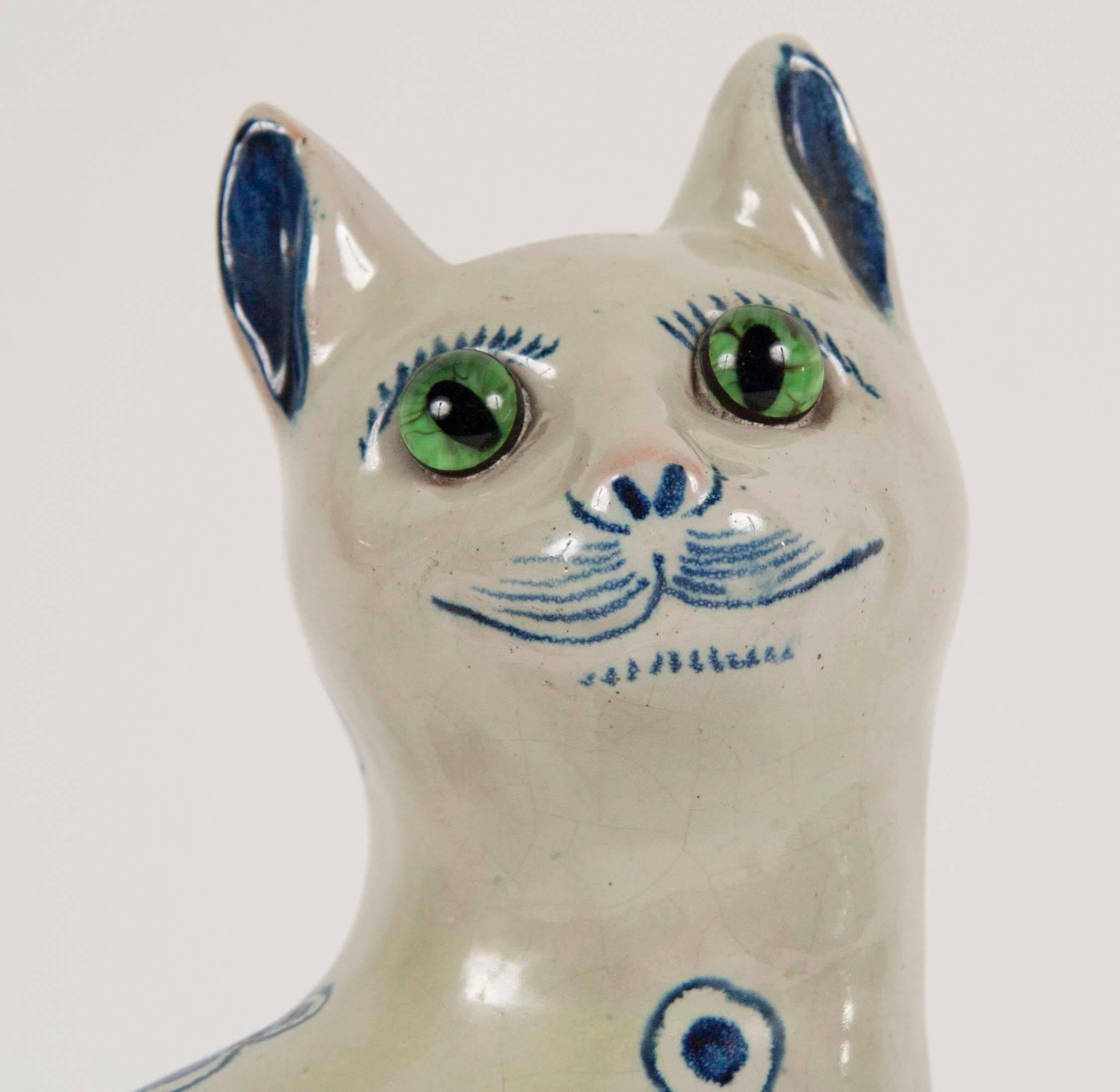 French Ceramic Cat by Emile Galle