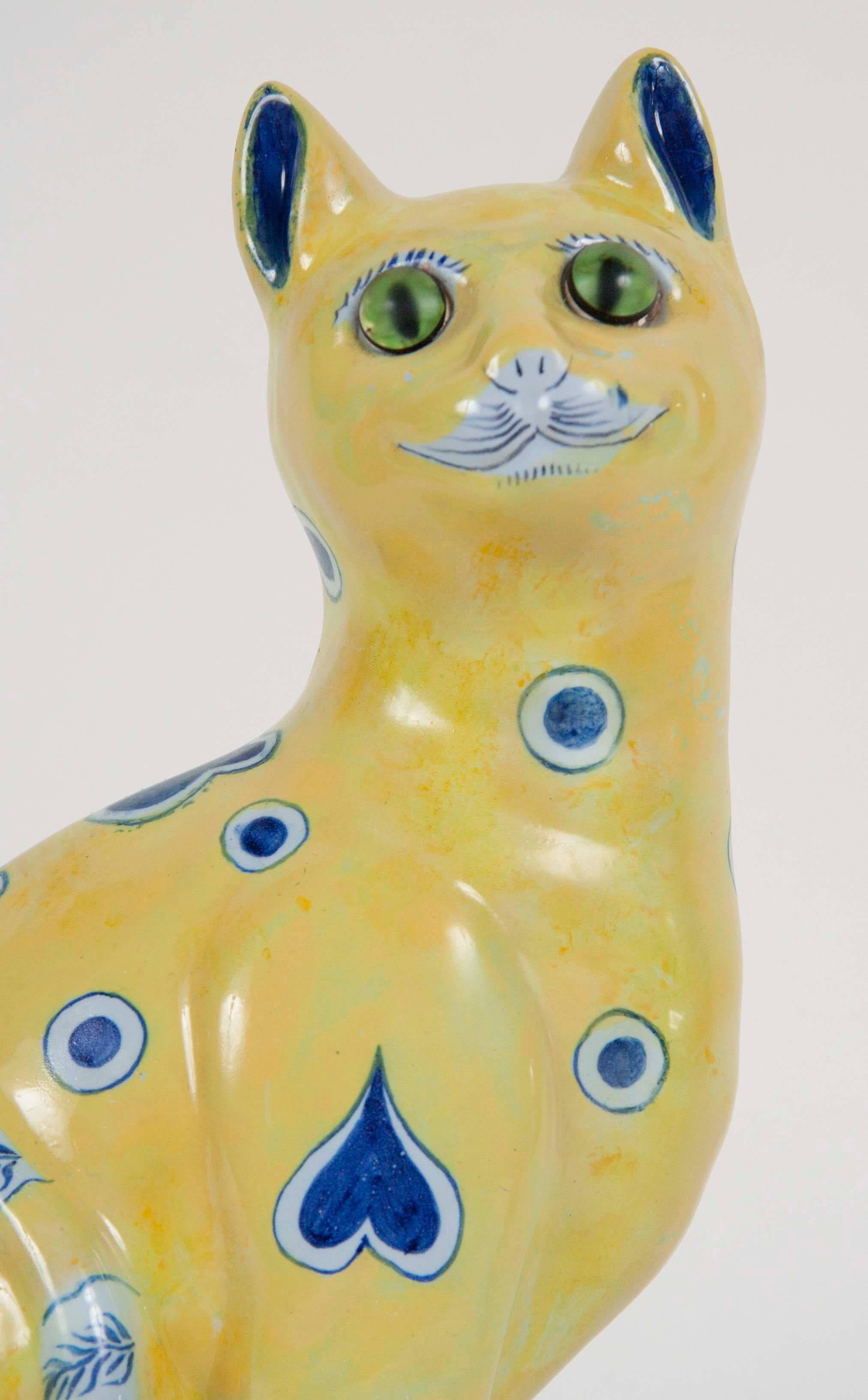 French Emile Galle Ceramic Cat