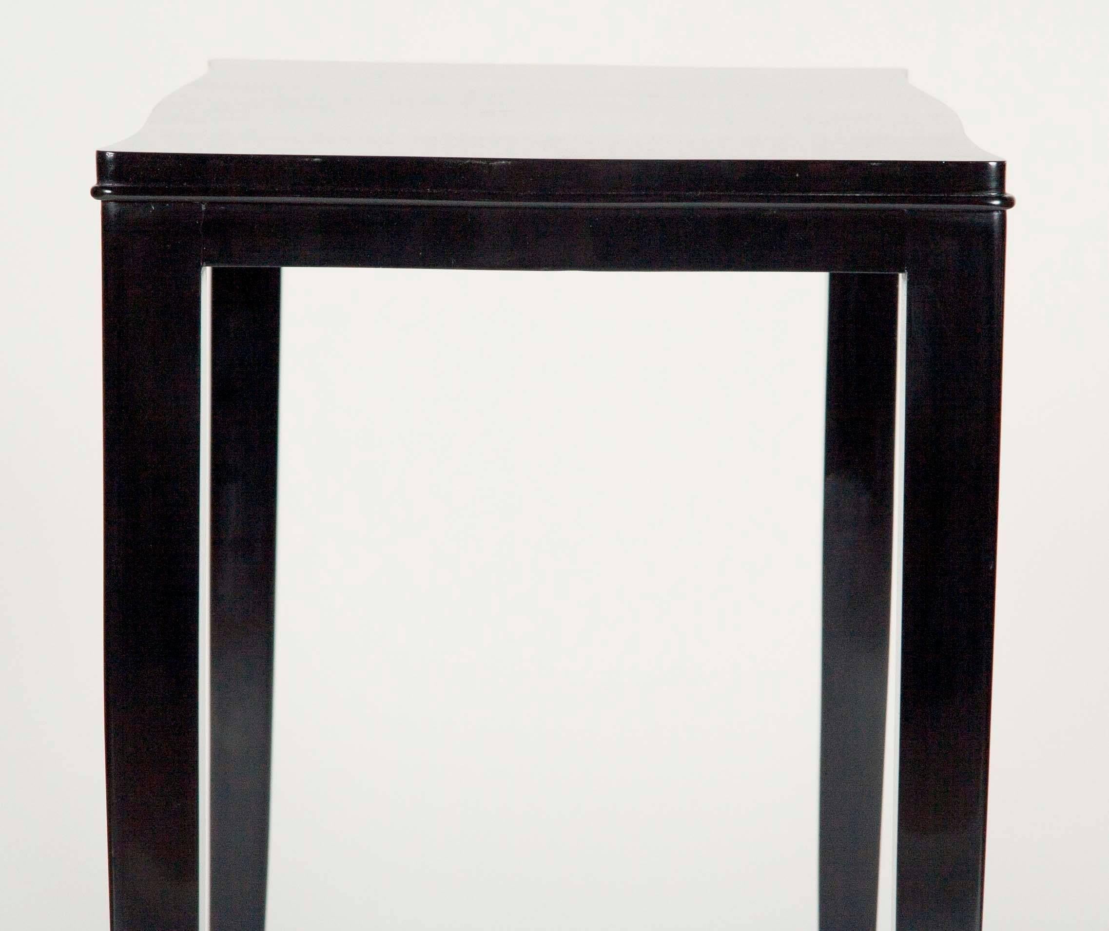Pair of Ebonized Console Tables Designed by Andre Arbus 2