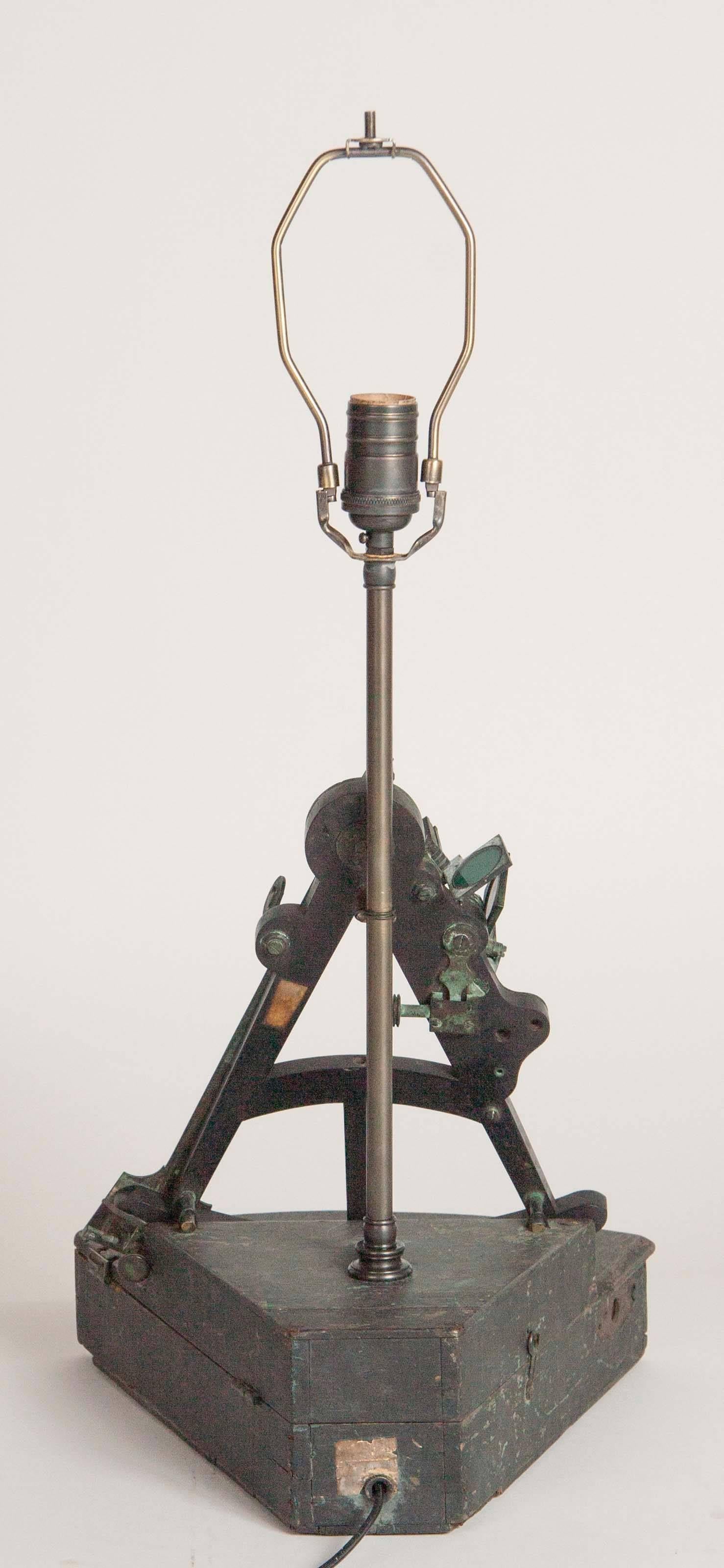 Early 19th Century Nautical Octant Now as Table Lamp 4