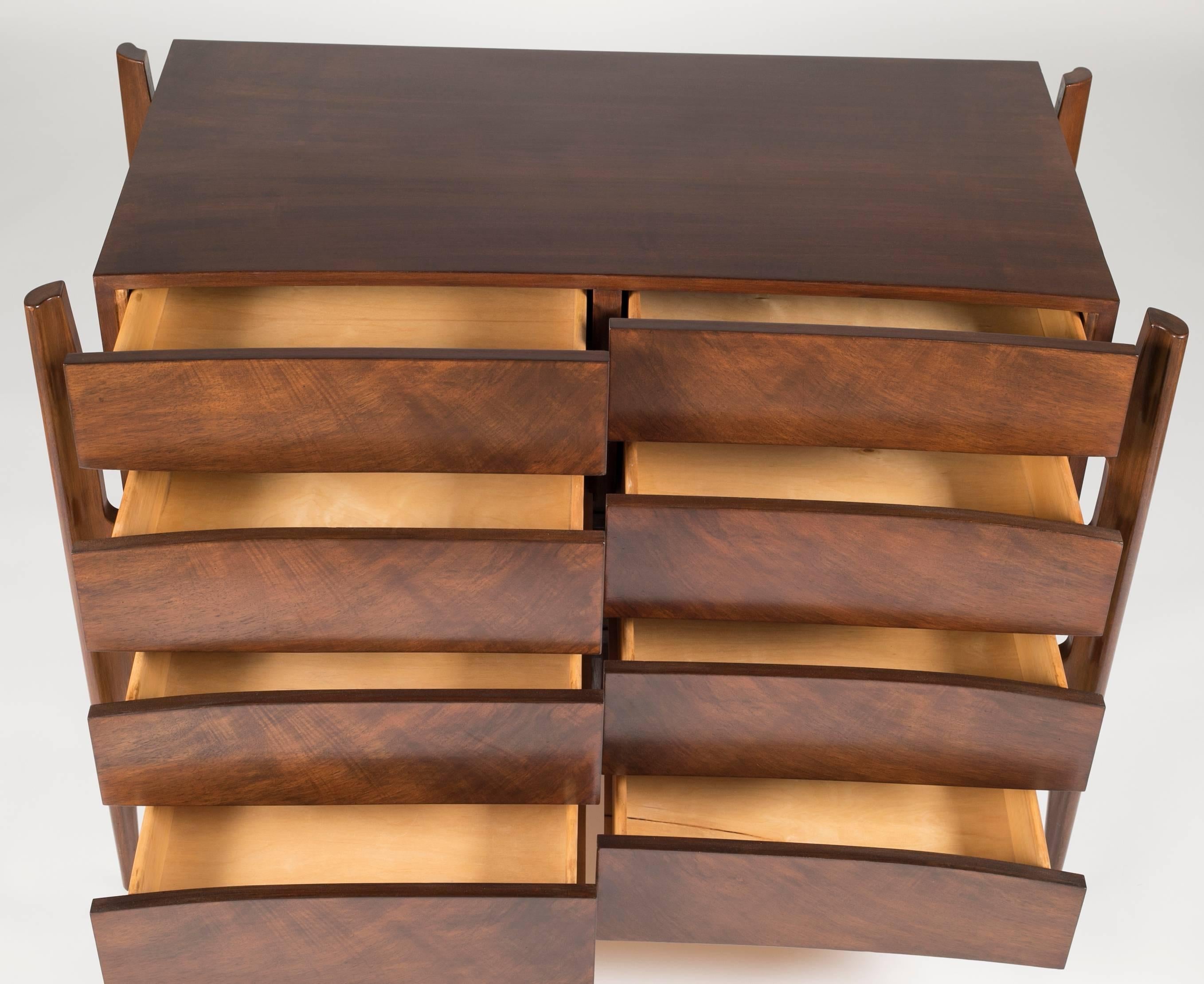 Walnut Chest of Drawers Designed by William Hinn for Urban Furniture In Good Condition In Stamford, CT