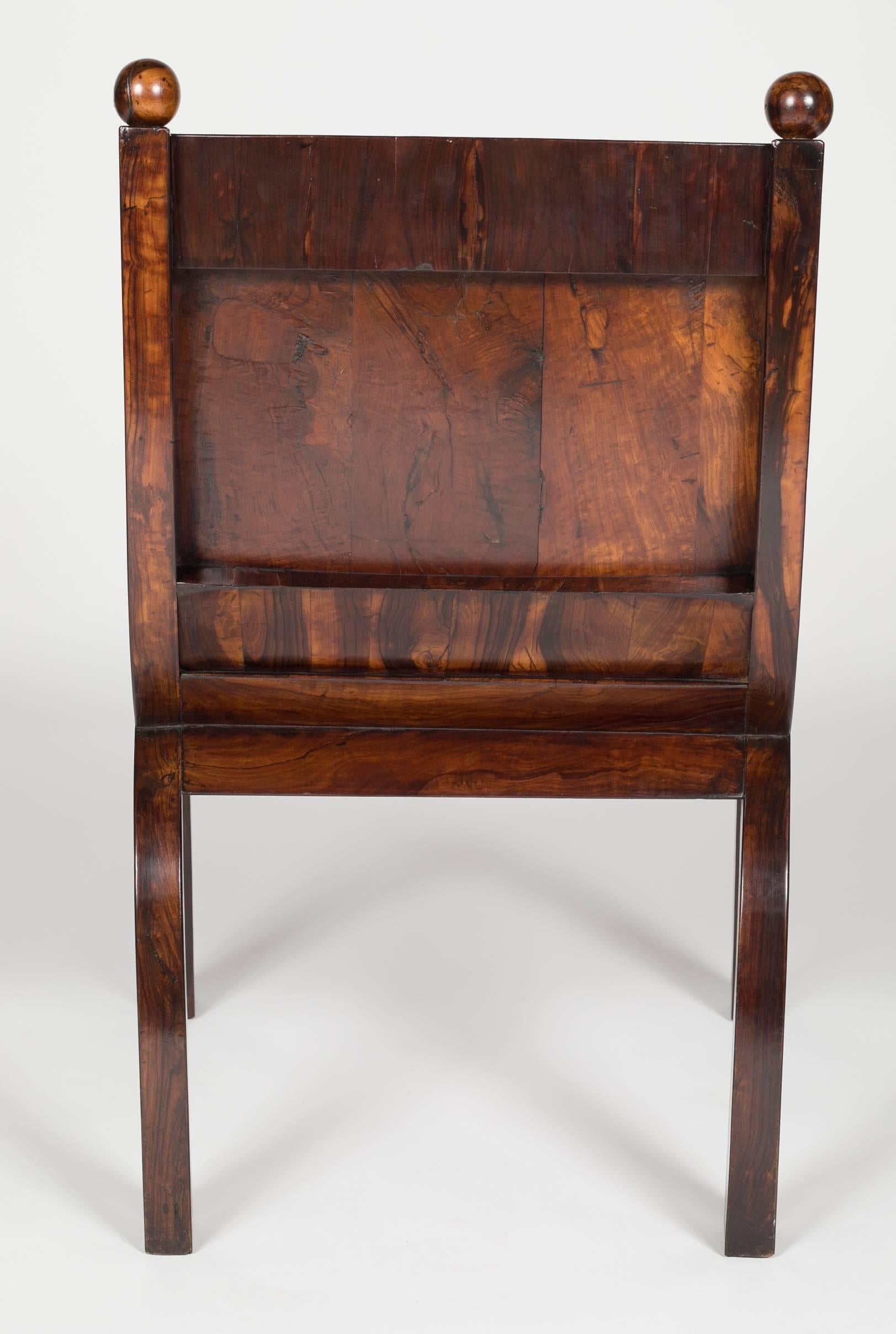 19th Century Olivewood Curule Form Armchair For Sale 3