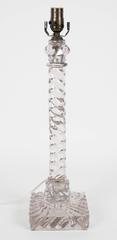 Matched Pair of Classic Baccarat Twist Lamps
