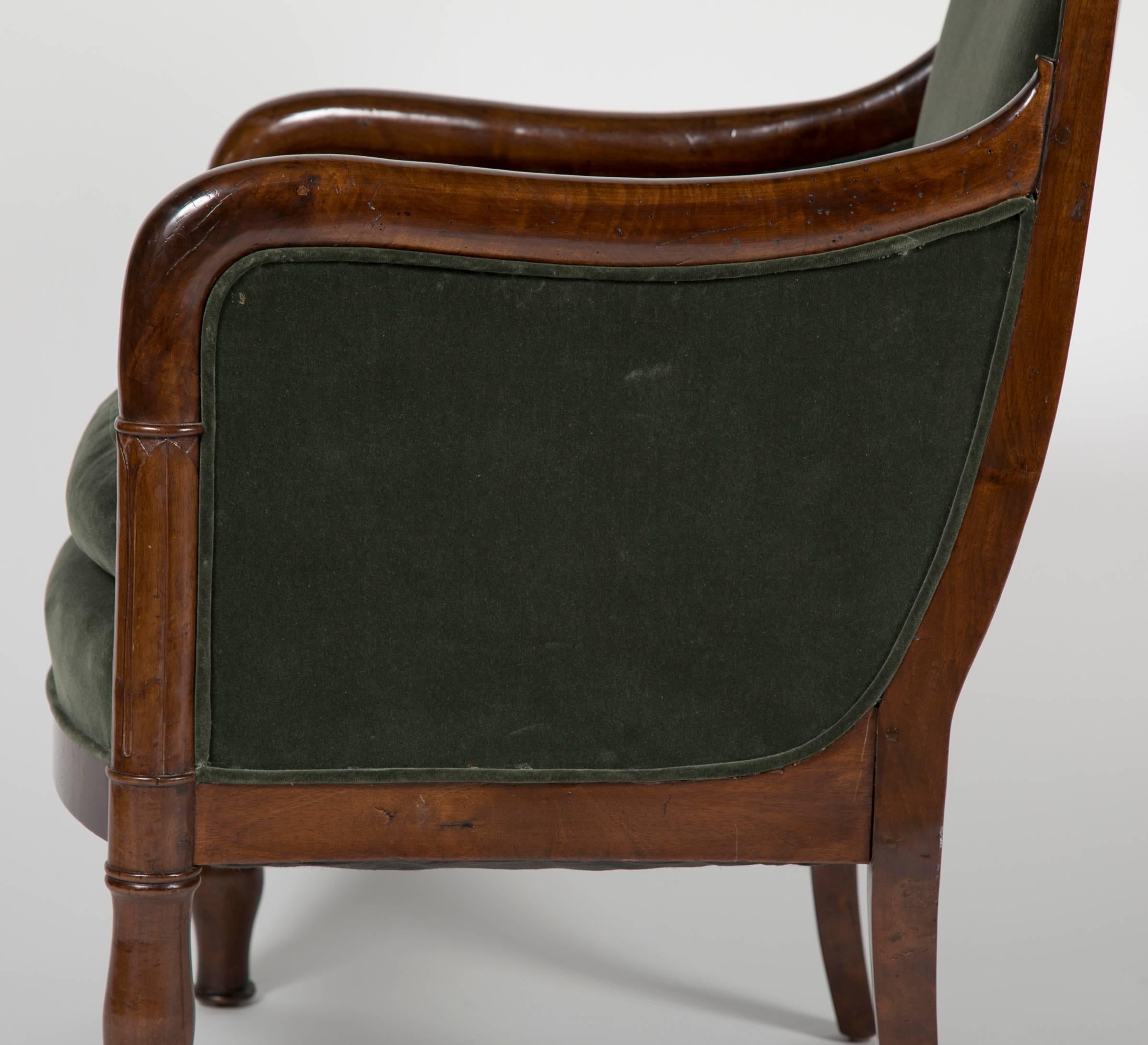 Directoire Bergère in Velvet Upholstered 1