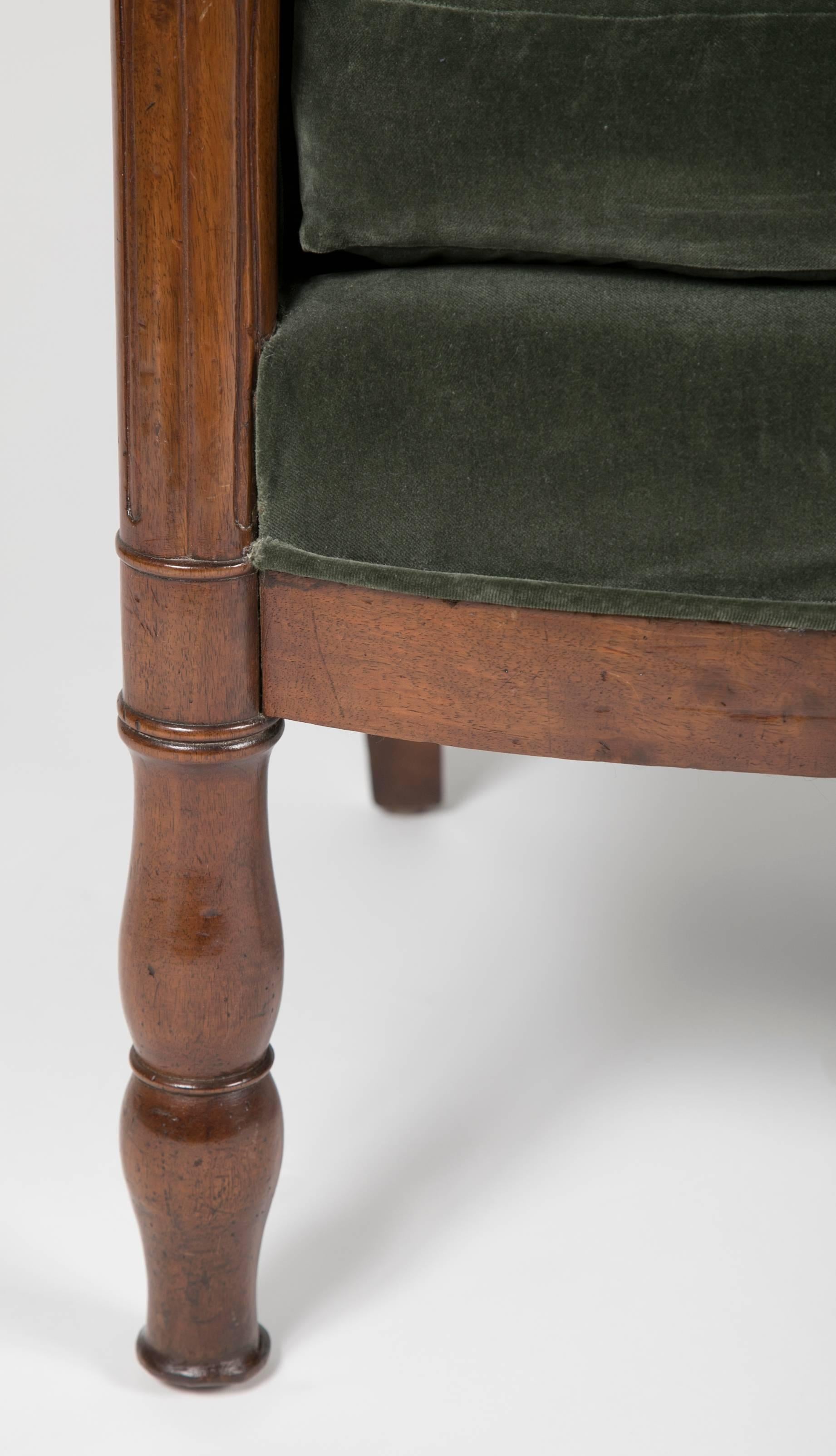 Directoire Bergère in Velvet Upholstered 2