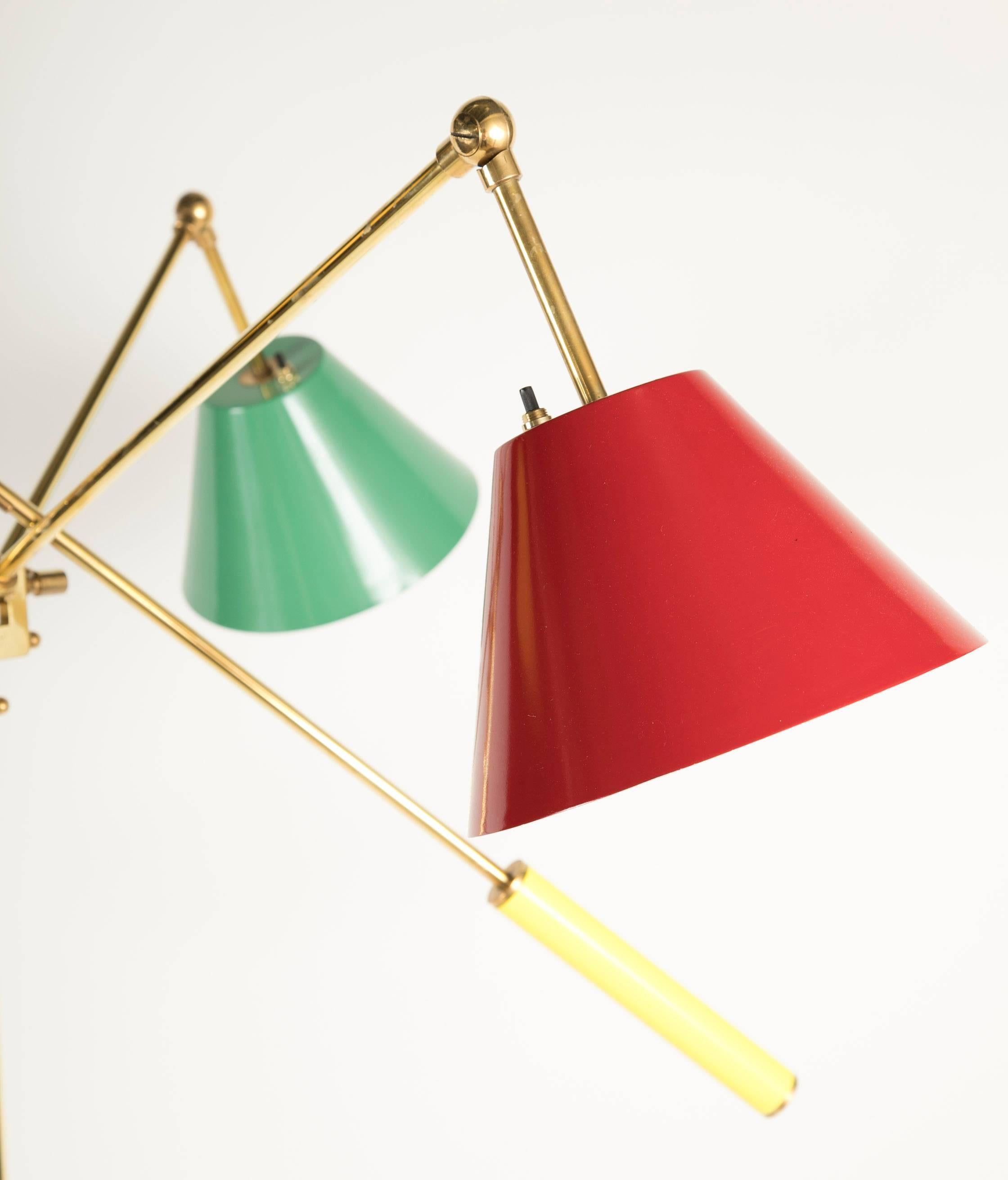 Triennale Floor Lamp in the style of Arredoluce and Angelo Lelli In Good Condition In Stamford, CT