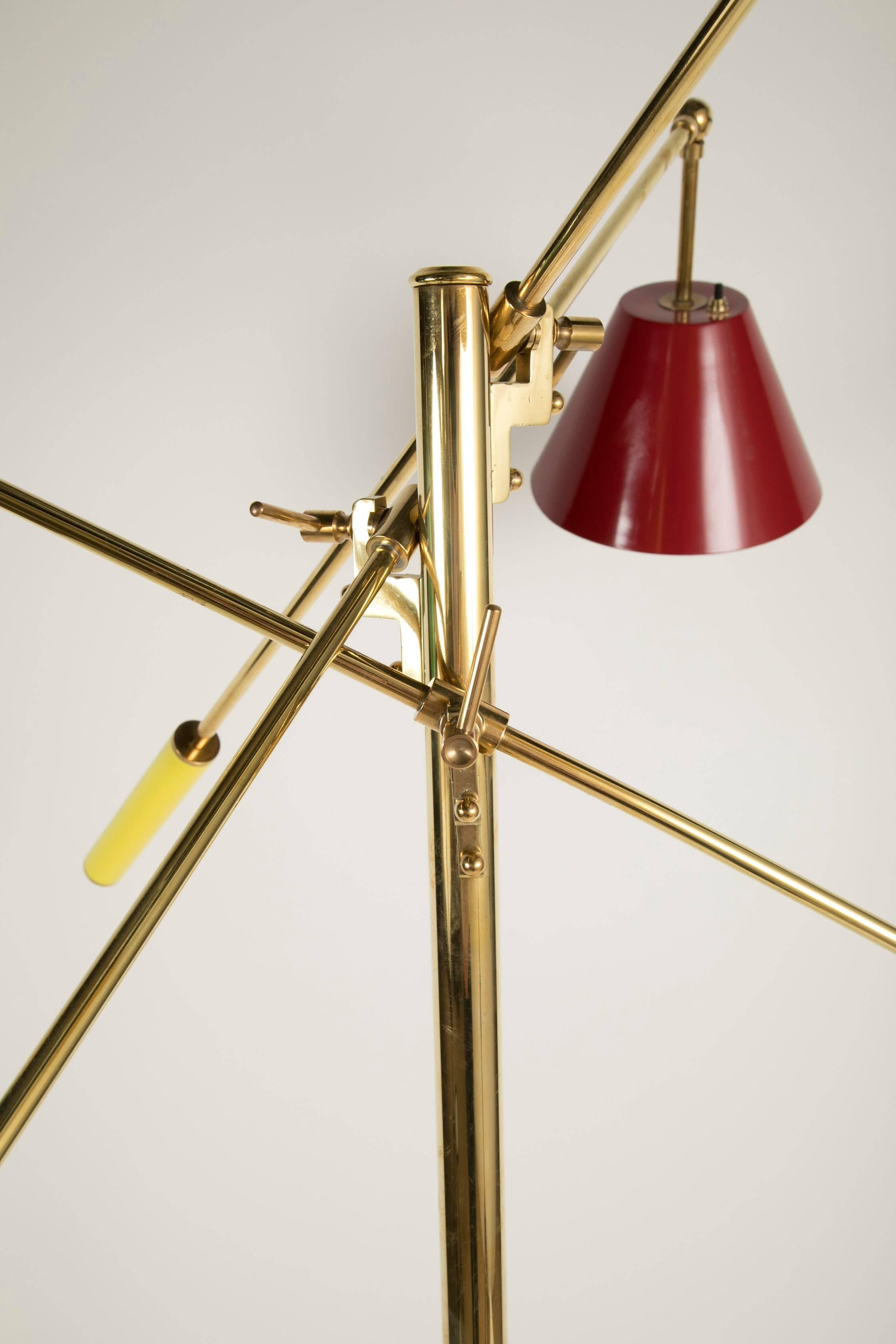 Mid-20th Century Triennale Floor Lamp in the style of Arredoluce and Angelo Lelli