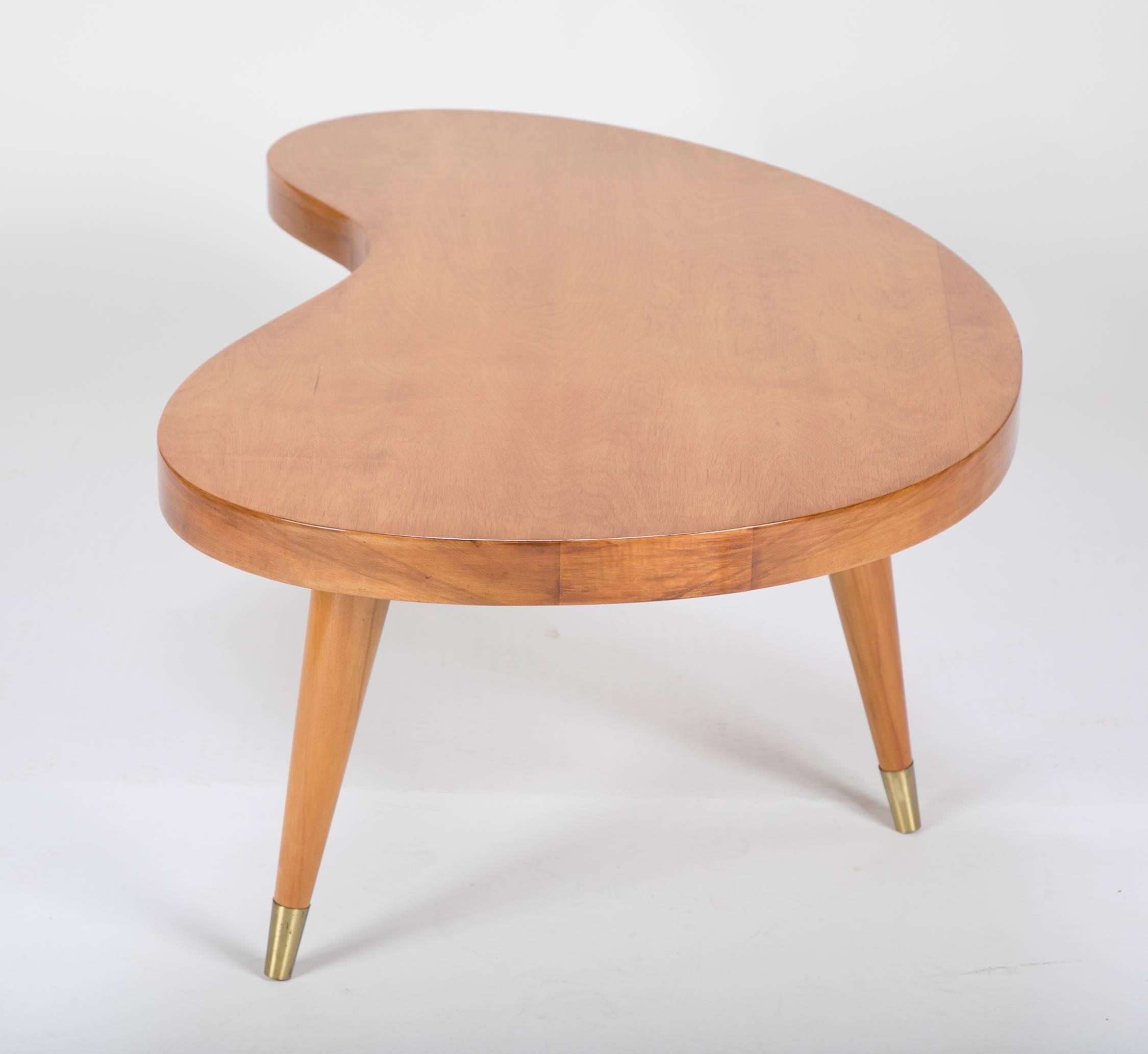 coffee table kidney shaped