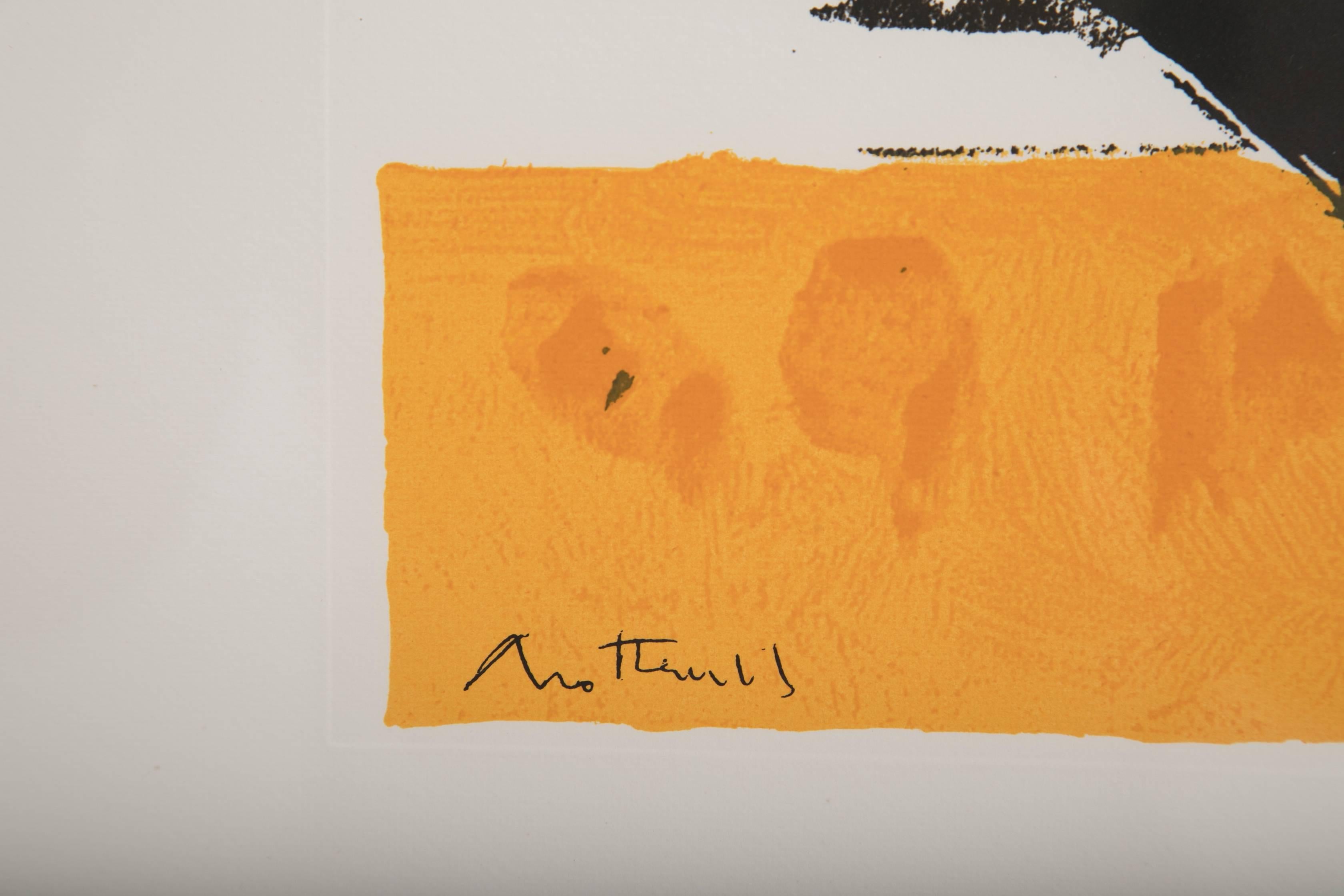 Mid-Century Modern The Basque Suite: Untitled, Signed and Numbered Silkscreen by Robert Motherwell