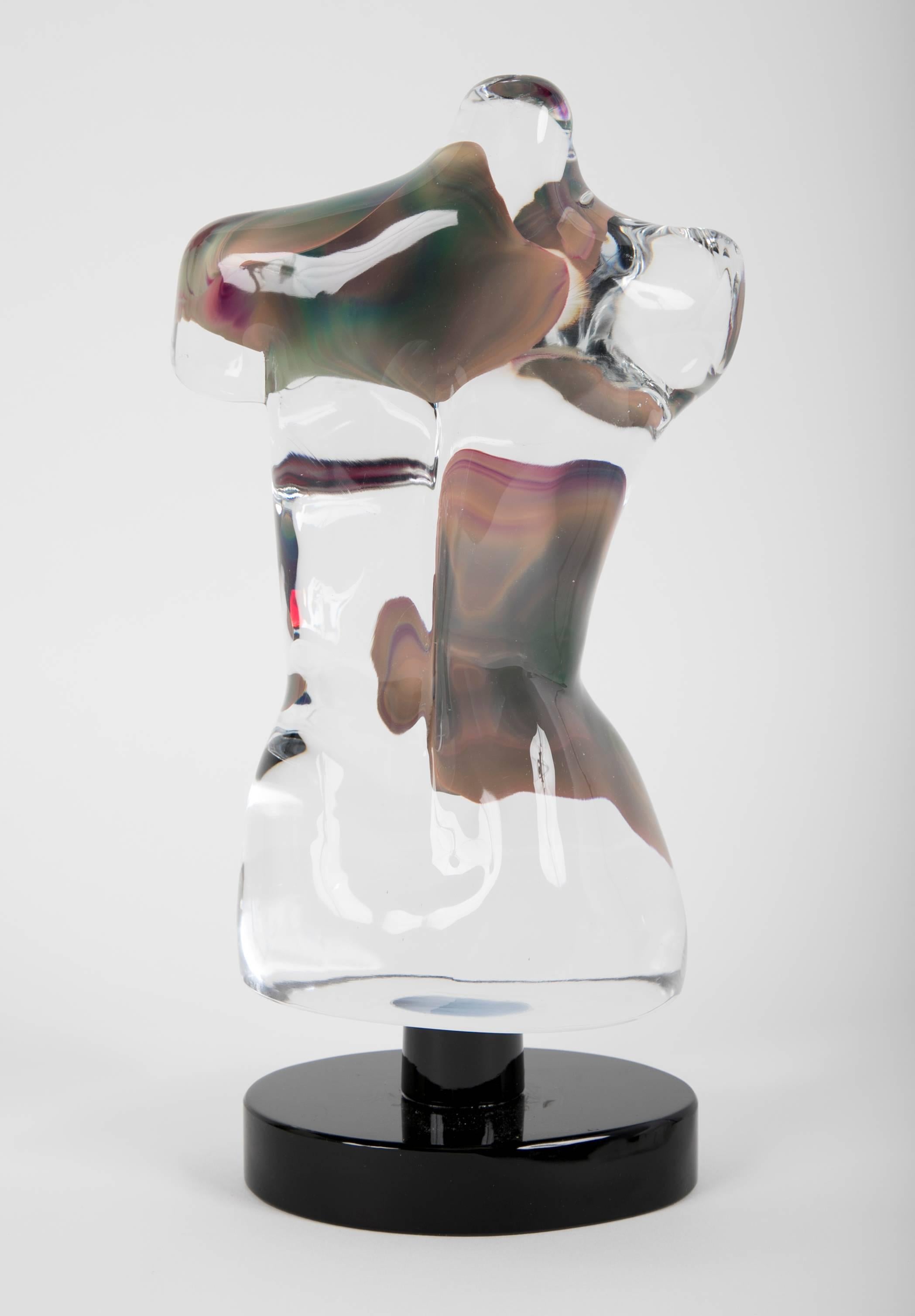 Murano Calcedonia  Sculpture en verre signée Dino Rosin en vente 1
