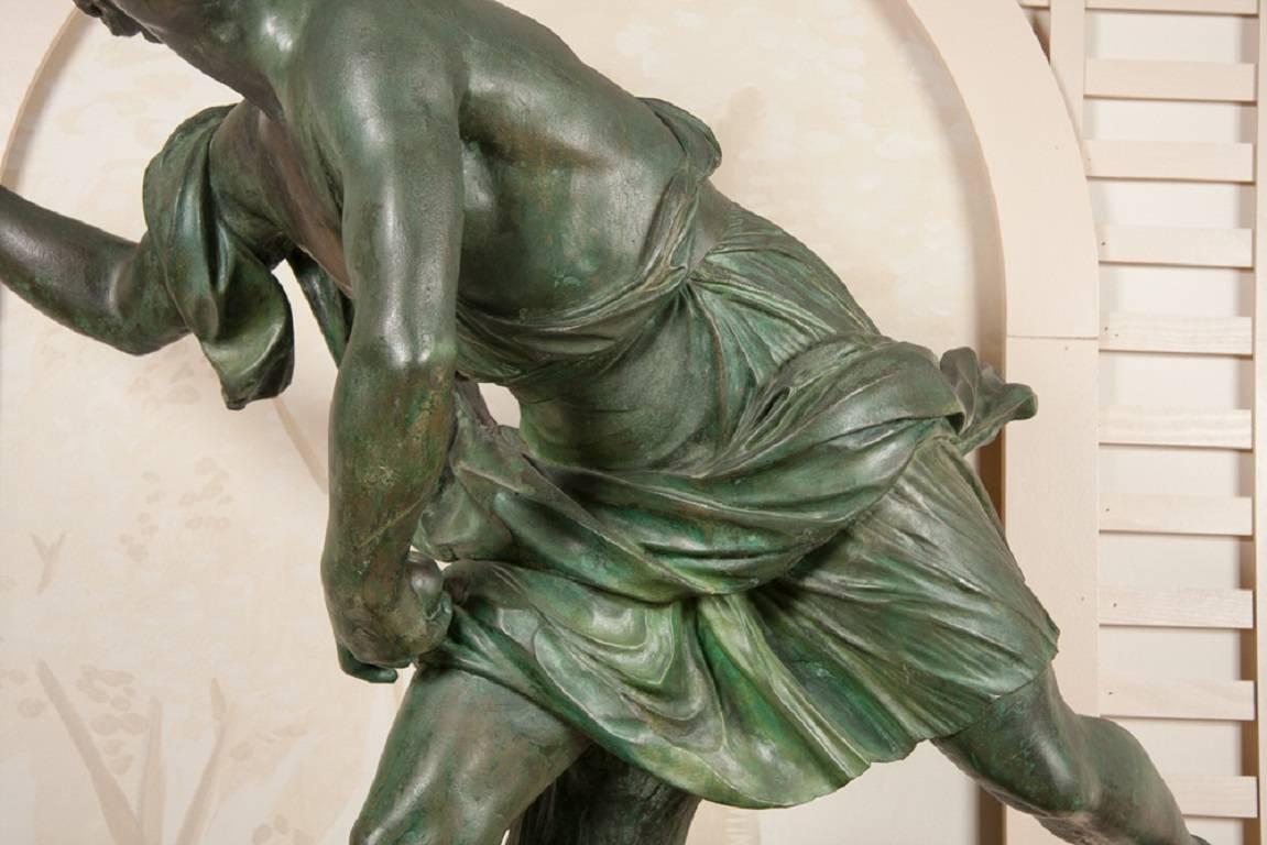 Large Bronze Statue of Hippomene For Sale 2