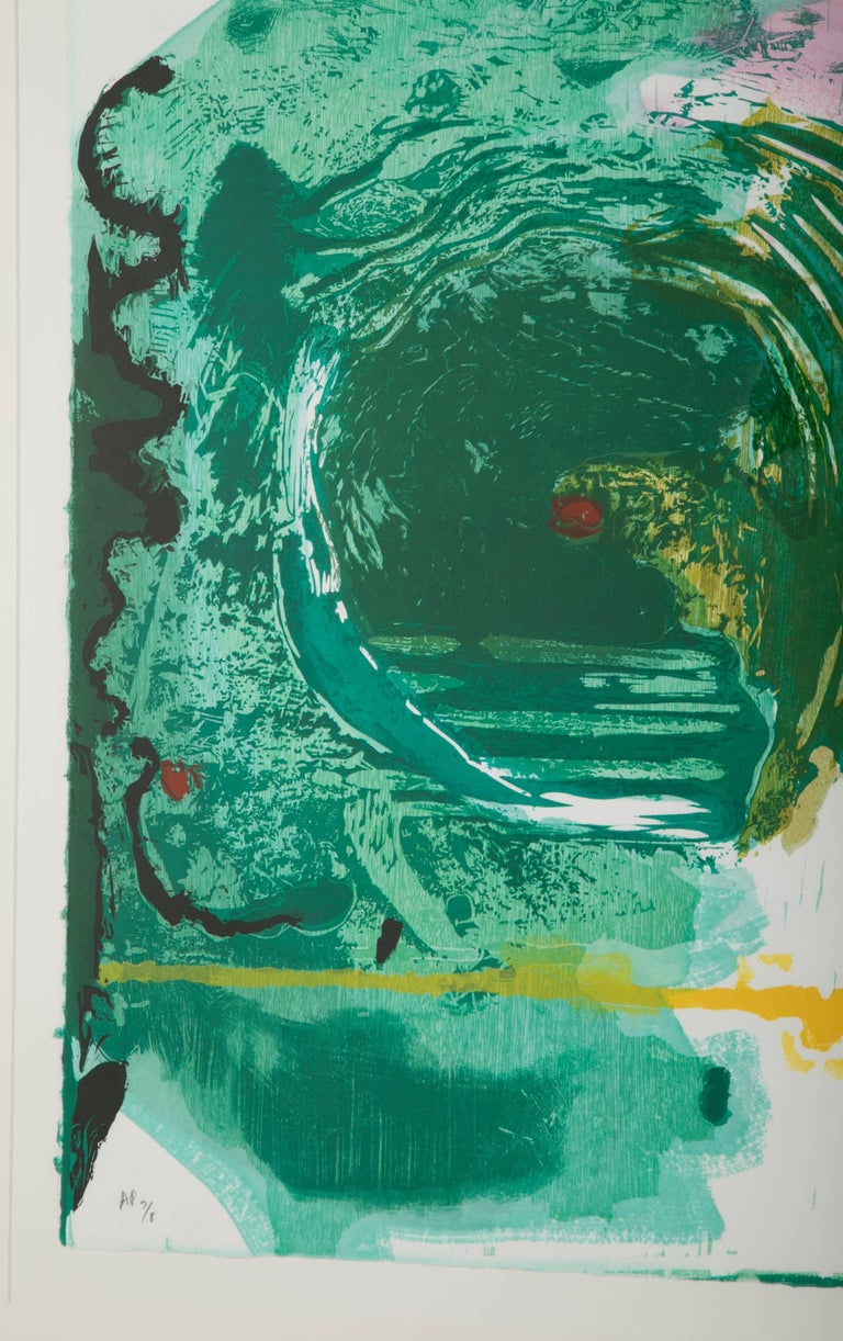 "Radius" a Woodcut Print by Helen Frankenthaler, American