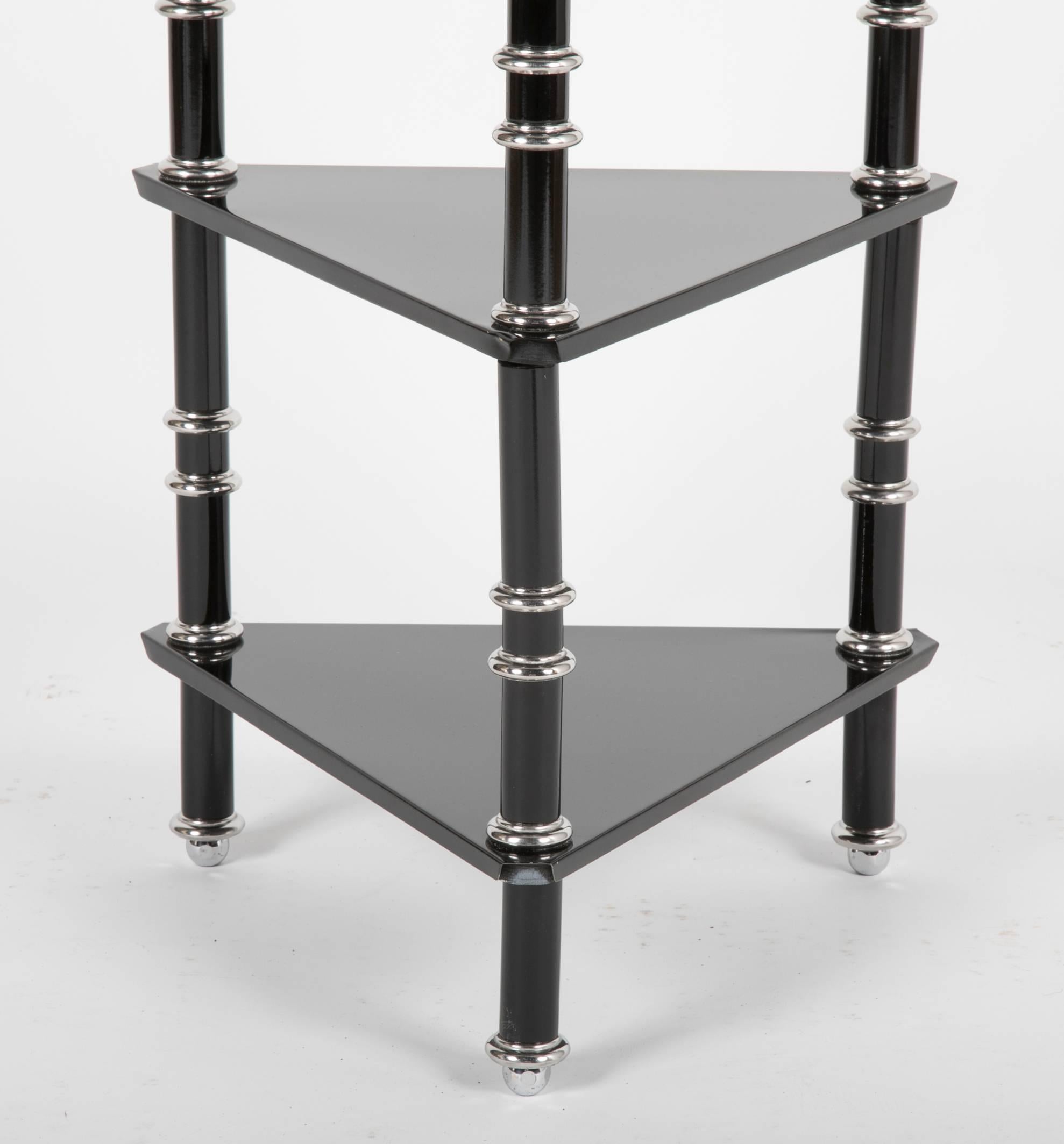Rare Transitional Side Table/Etagere  by Warren McArthur In Good Condition For Sale In Stamford, CT
