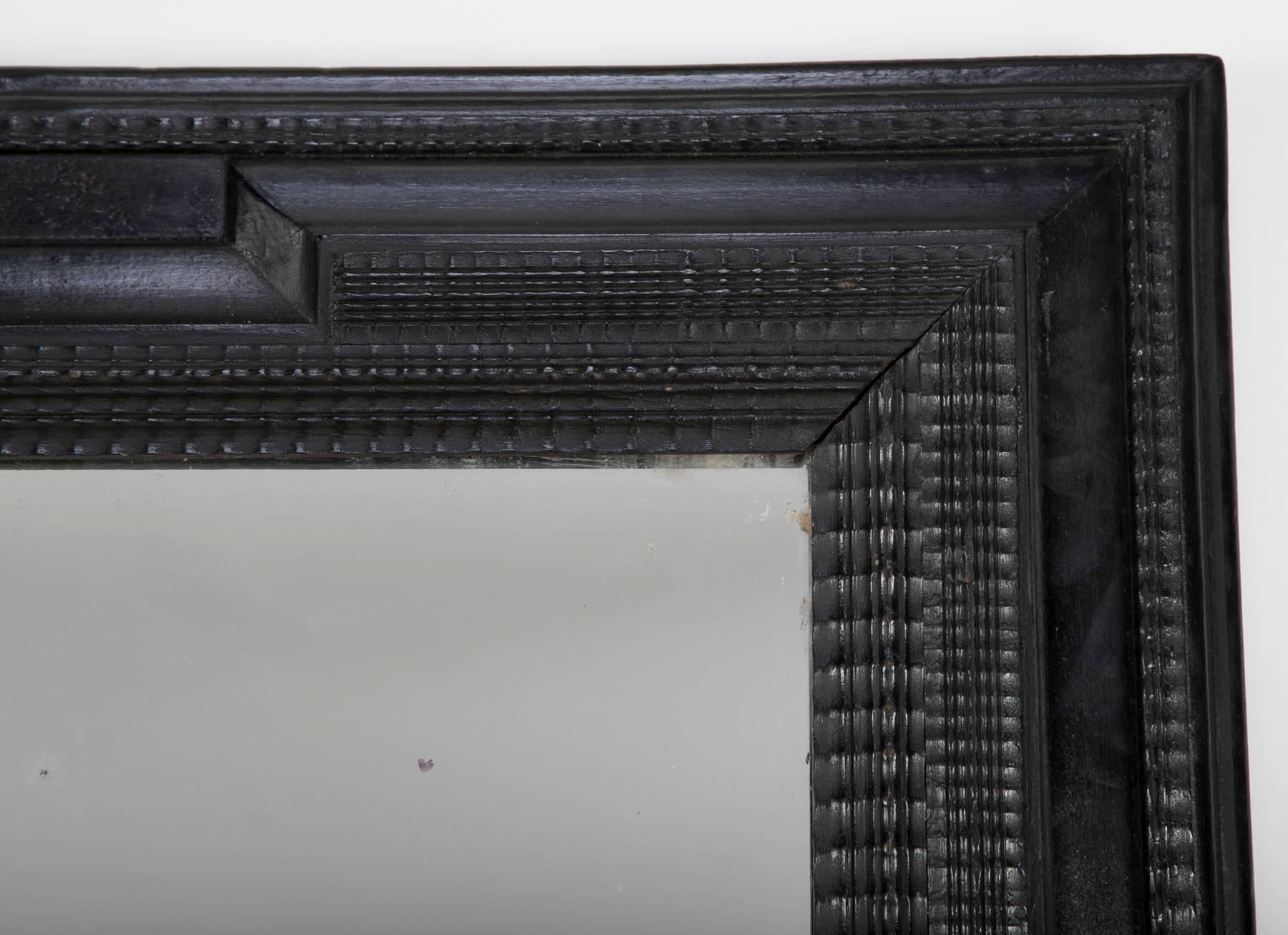 19th Century Dutch Ripple Frame Mirror 2