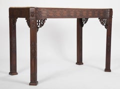 English Chippendale Style Marble-Top Console