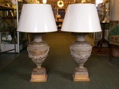 Pair of Terracotta Urns as Lamps