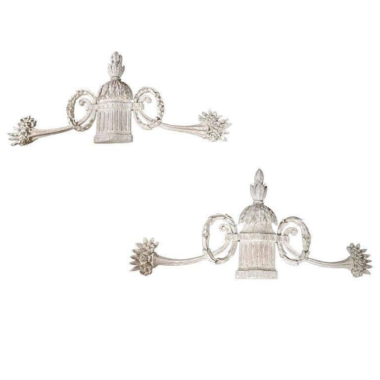 Pair of Italian Wall Appliques For Sale