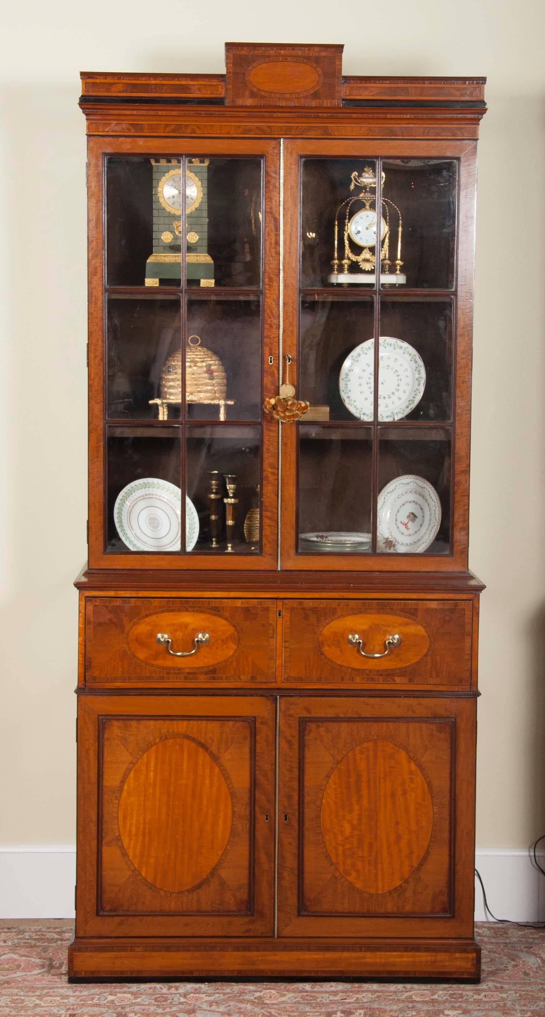 Rare Near Pair of Regency Bookcases For Sale 1
