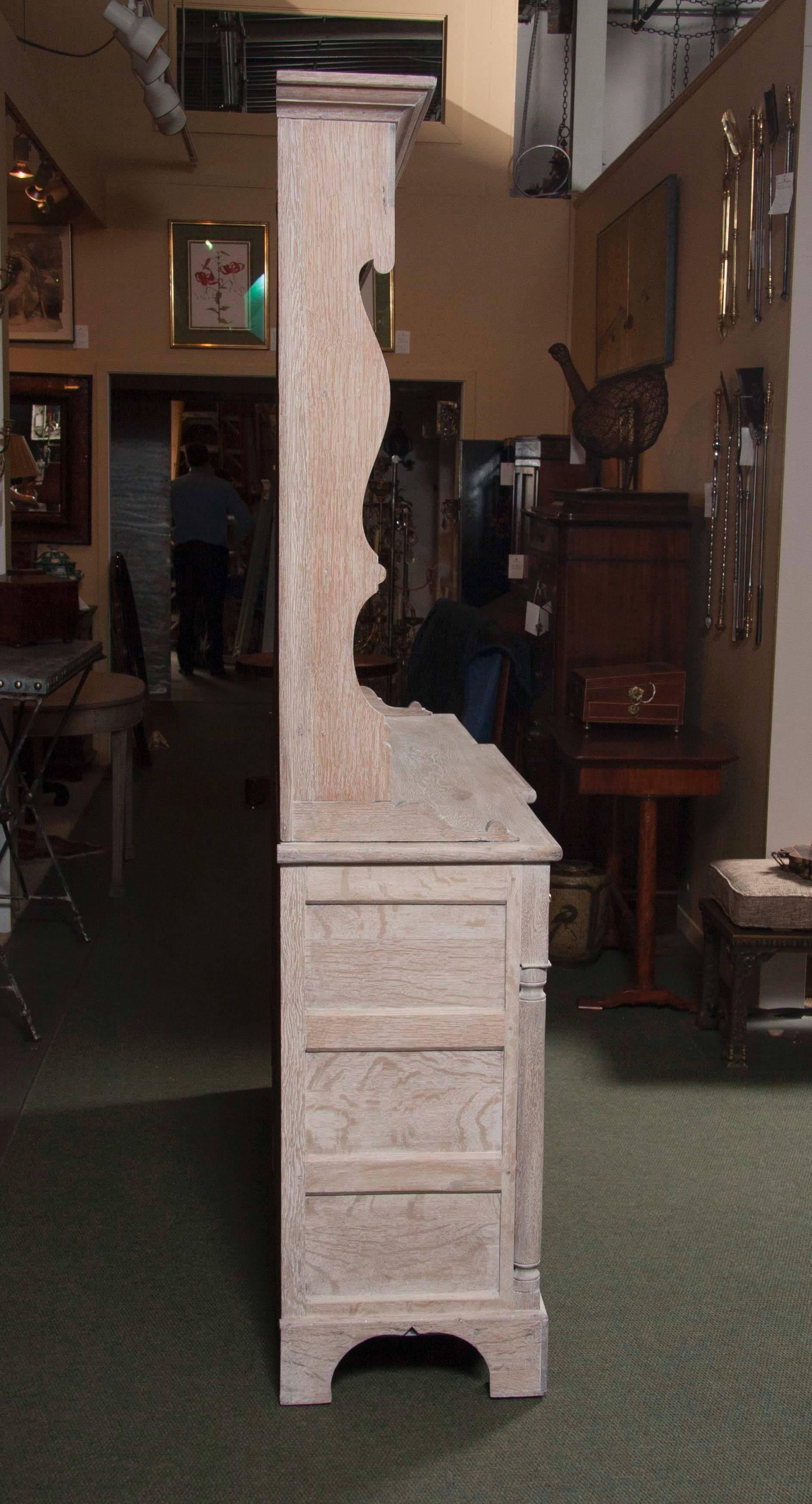 Large Inlaid Limed Oak Welsh Dresser 1