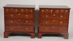 Pair of Oyster Shell Veneer Chests of Drawers