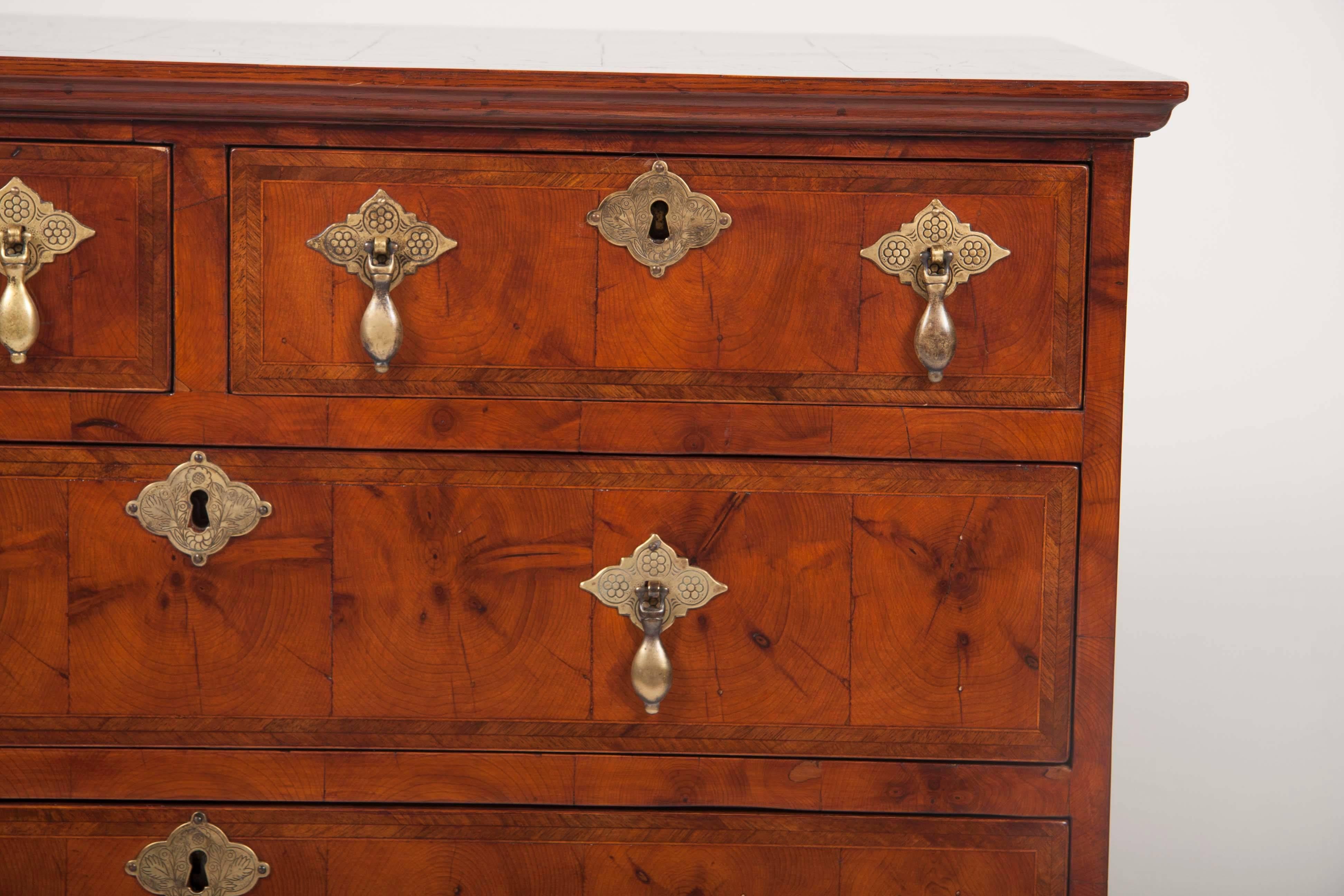 19th Century Pair of Oyster Shell Veneer Chests of Drawers