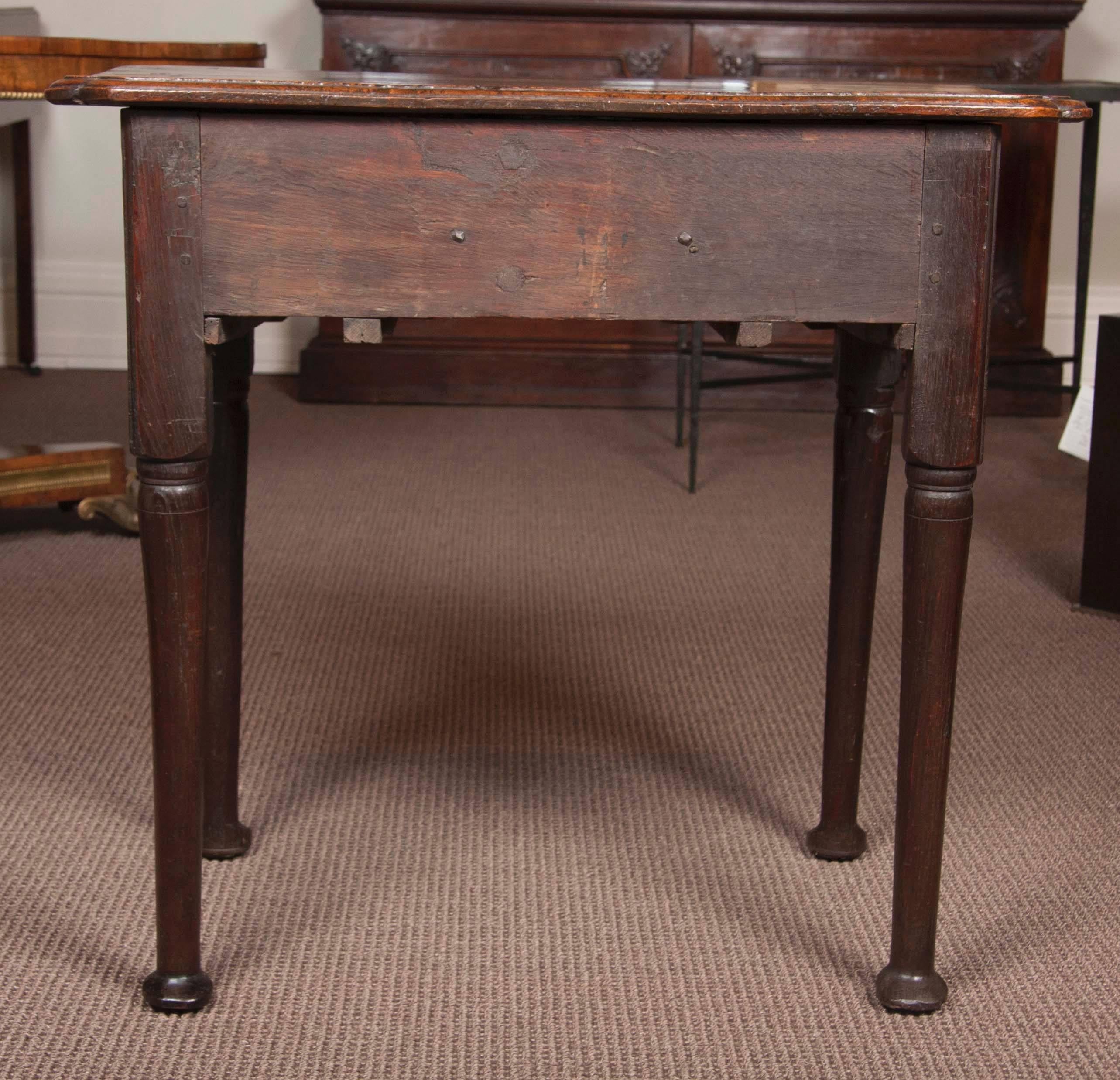 Mid-18th Century Queen Anne Period Oak Lowboy or Dressing Table