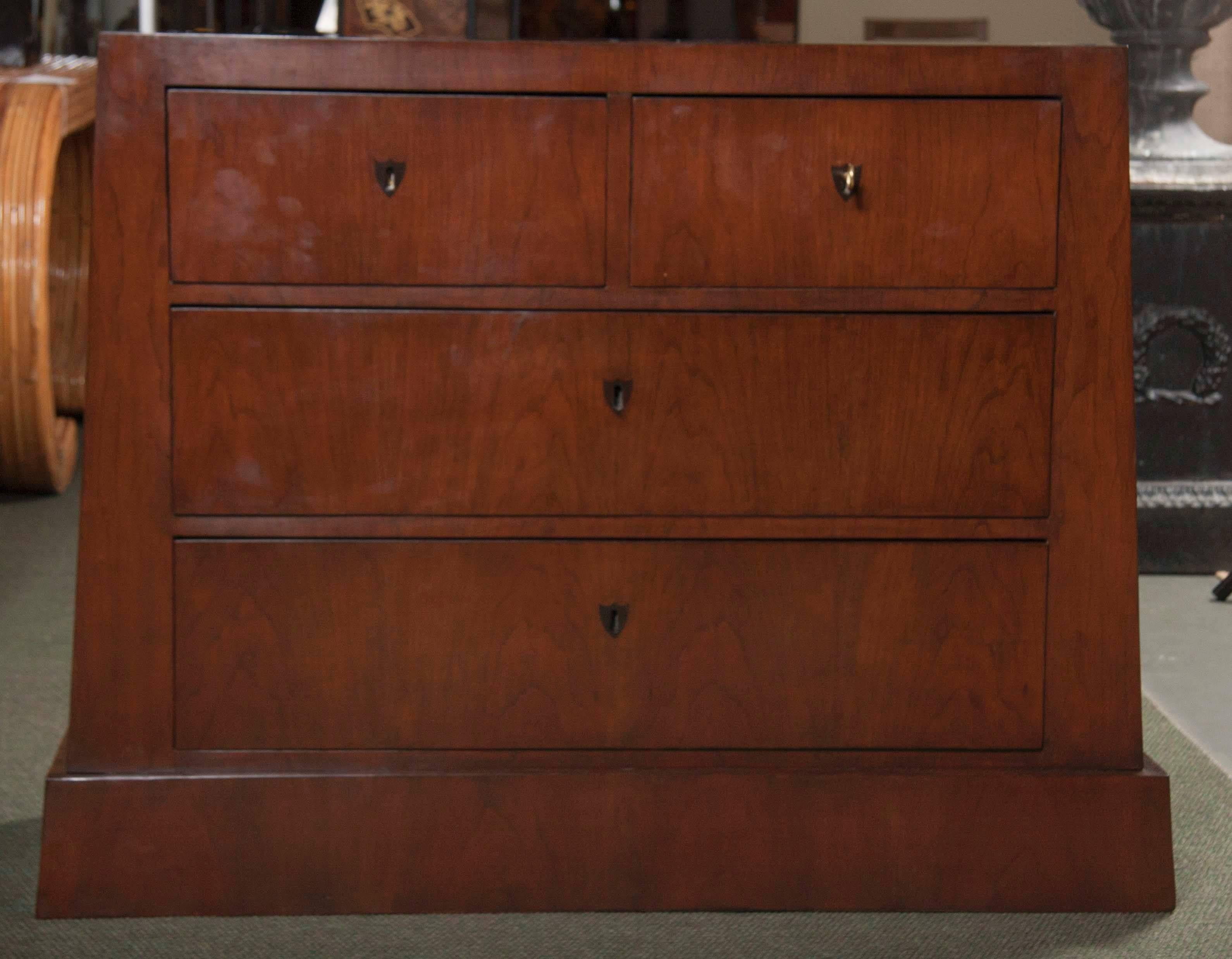 Strong Biedermeier Fruitwood Commode In Good Condition In Stamford, CT