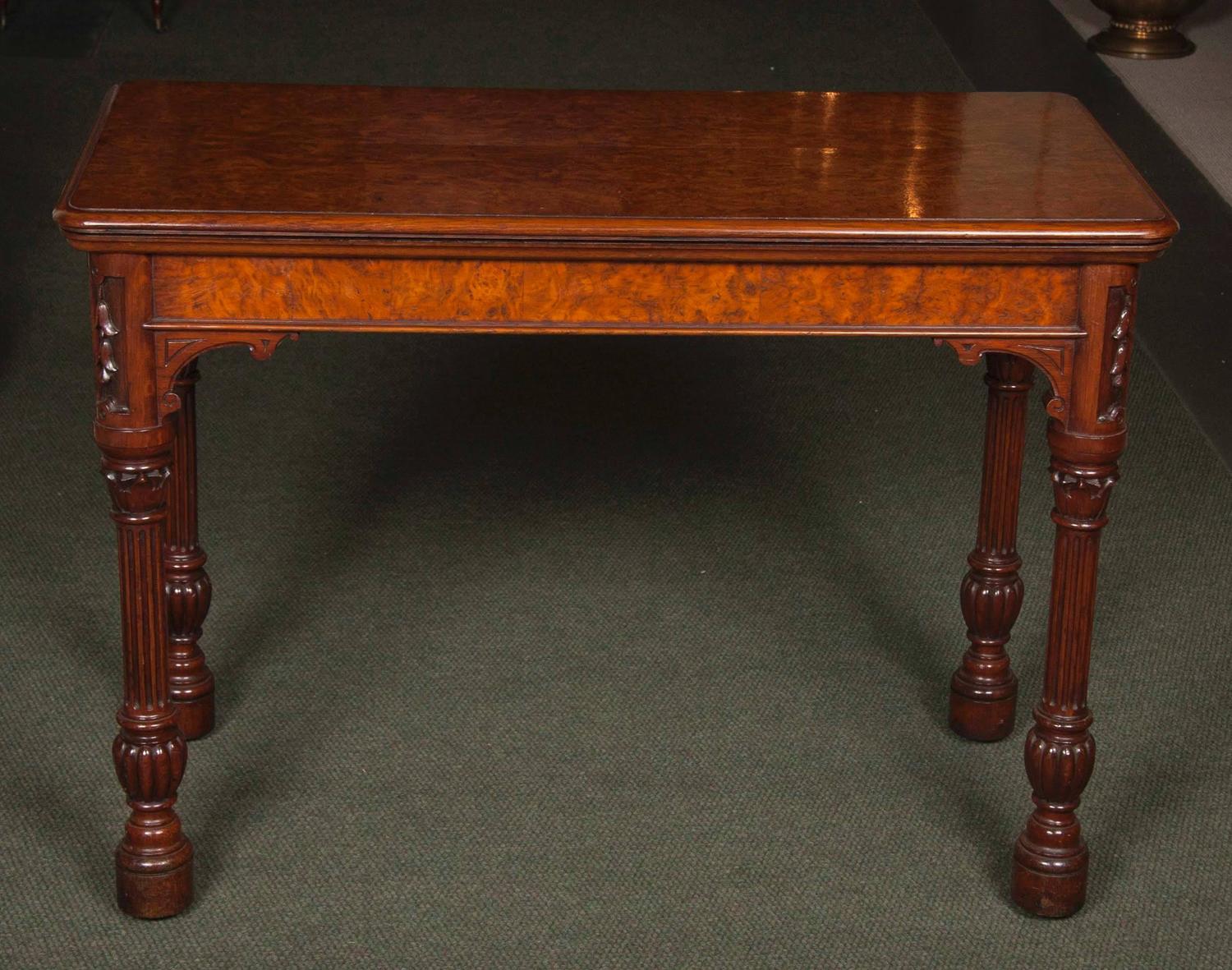 Rare Antique Pollard Oak Card Table For Sale at 1stdibs