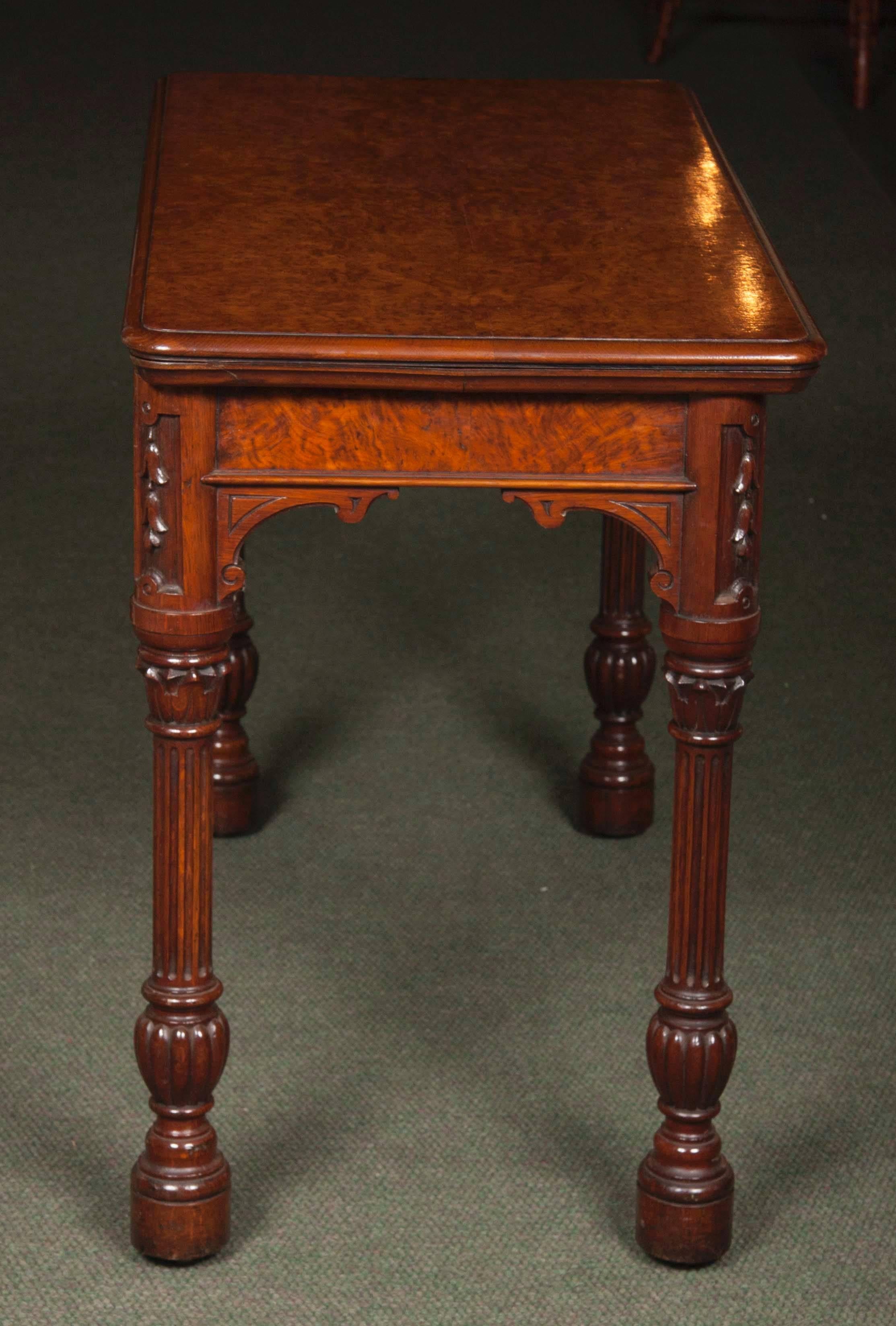 antique oak card table