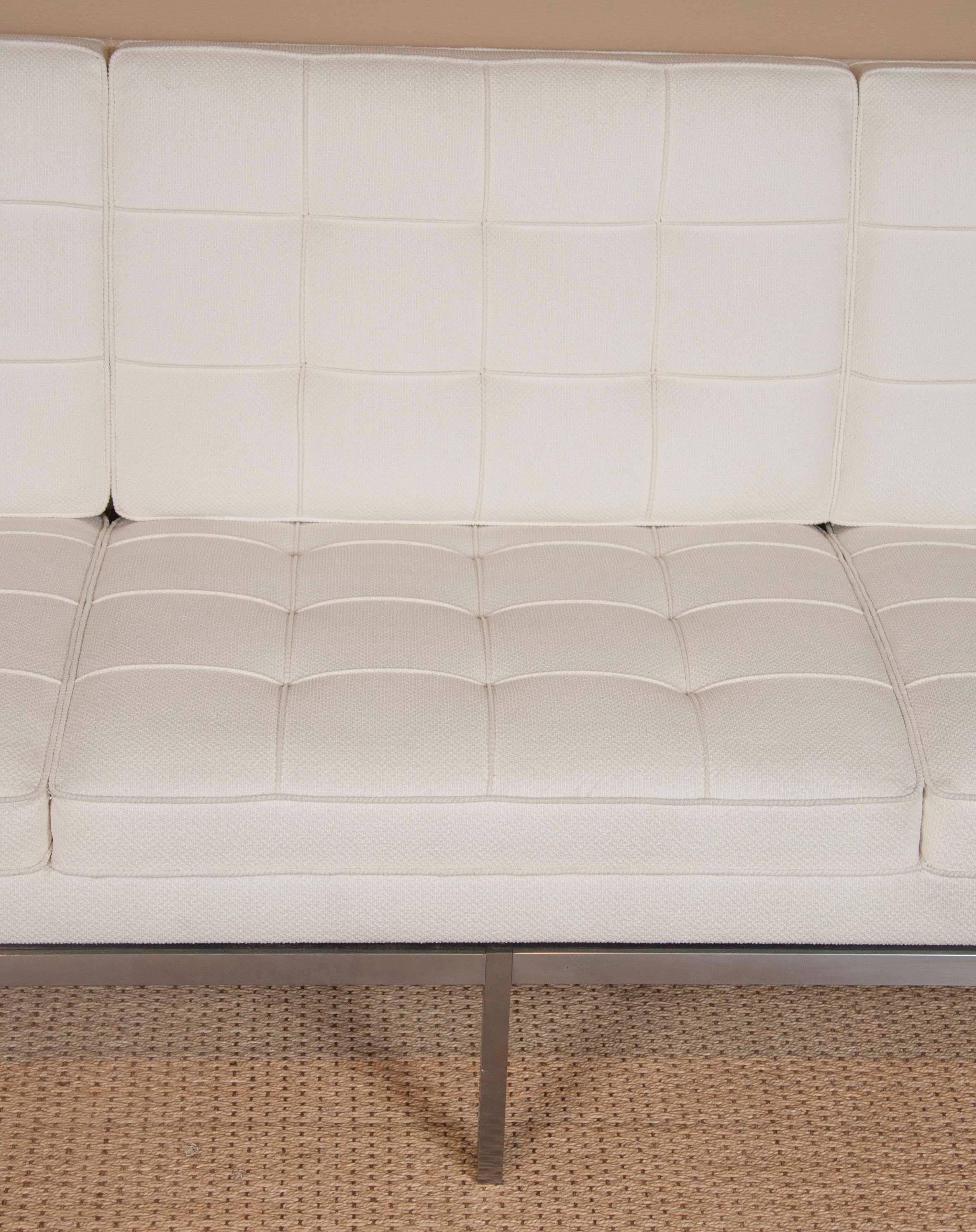 Brushed Florence Knoll for Knoll International Sofa
