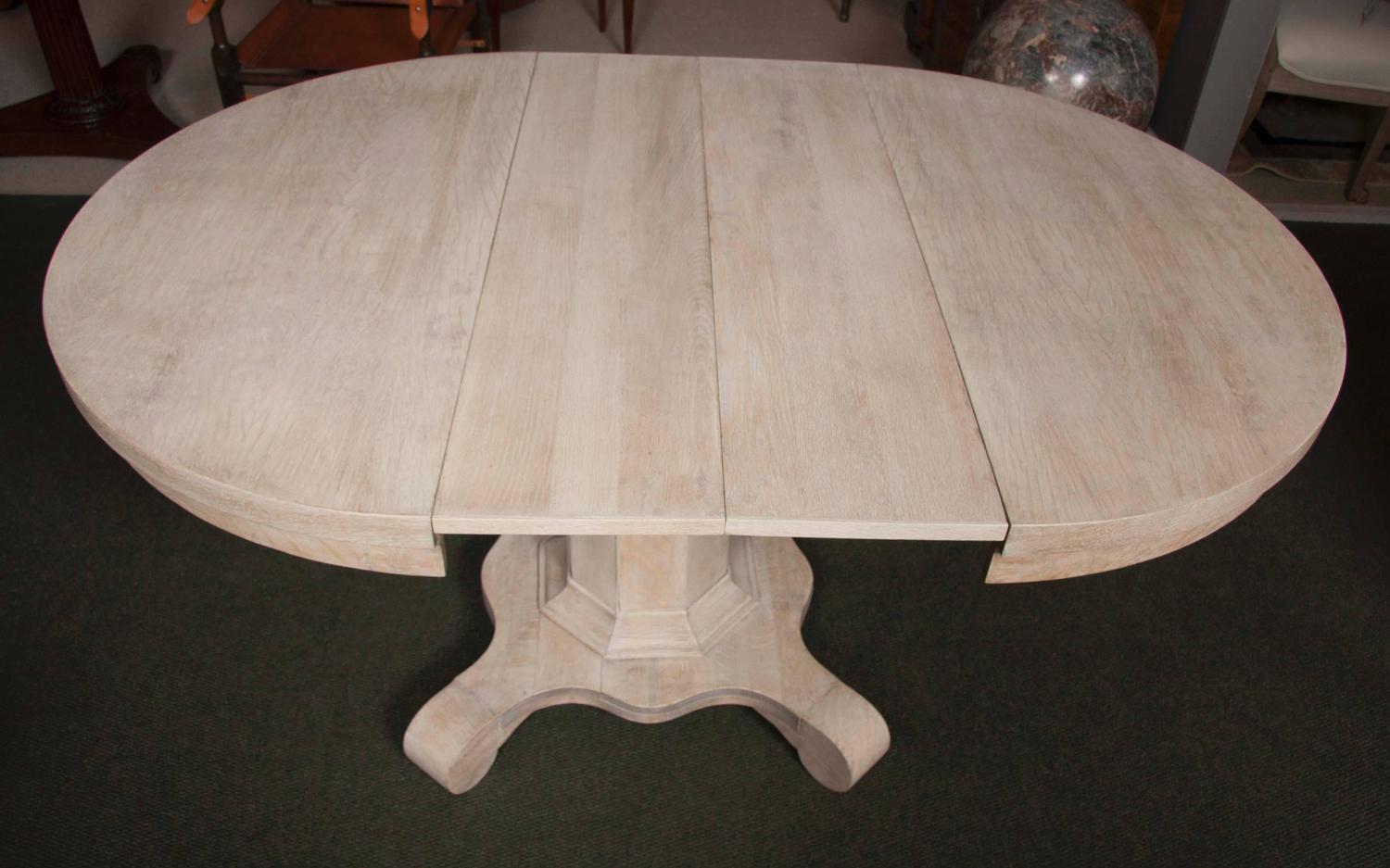 American Bleached Oak Center/Dining Table at 1stdibs
