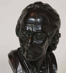Bronze Bust of Voltaire after Jean Antoine Houdon