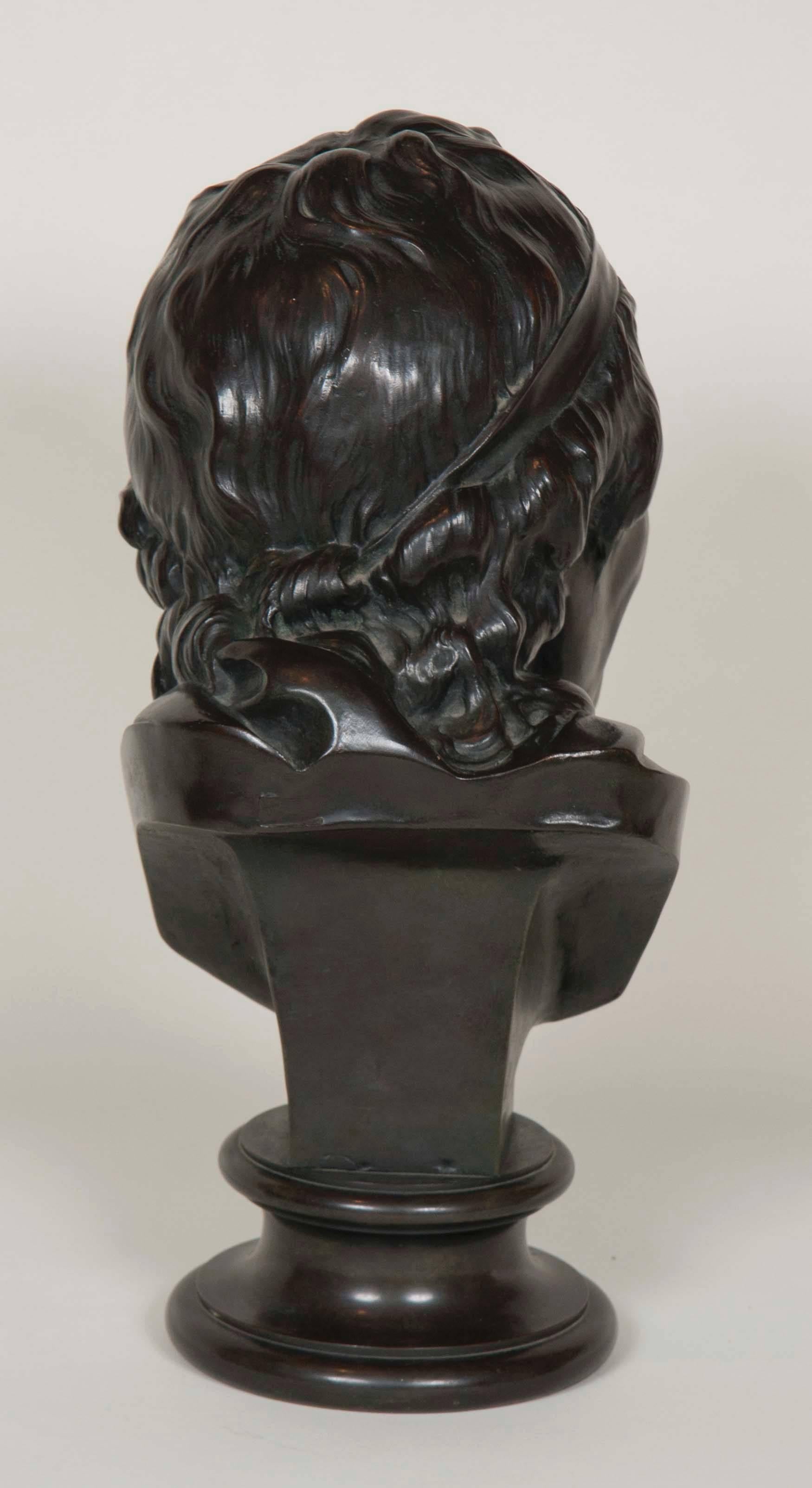 Bronze Bust of Voltaire after Jean Antoine Houdon 1