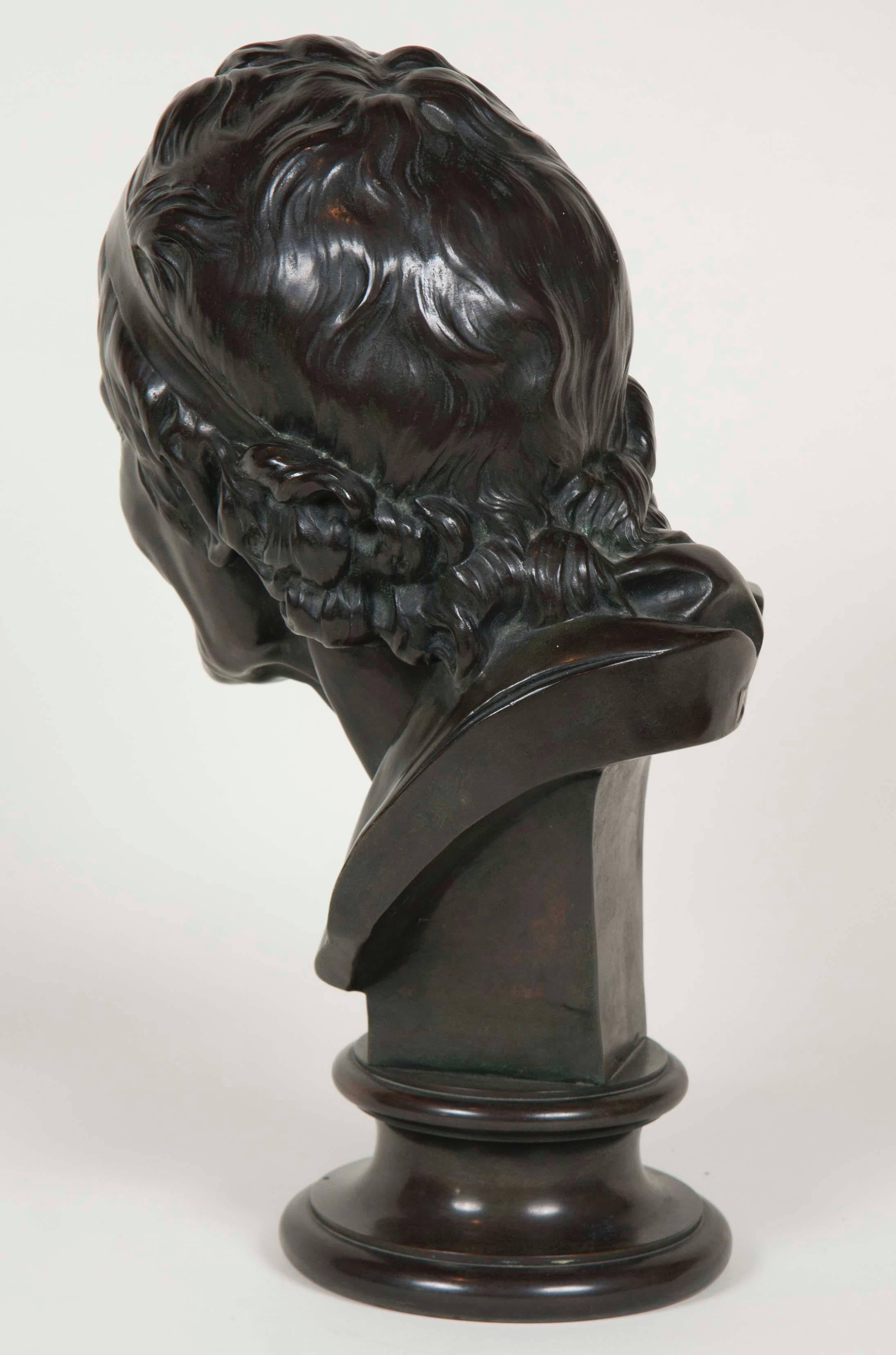 Bronze Bust of Voltaire after Jean Antoine Houdon 3