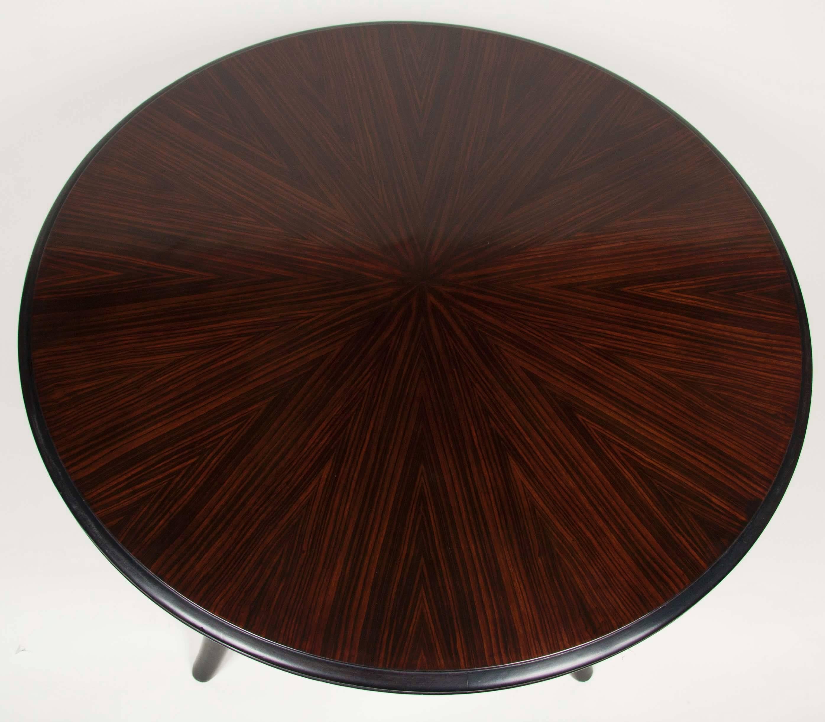 20th Century Art Deco Zebrawood Side Table