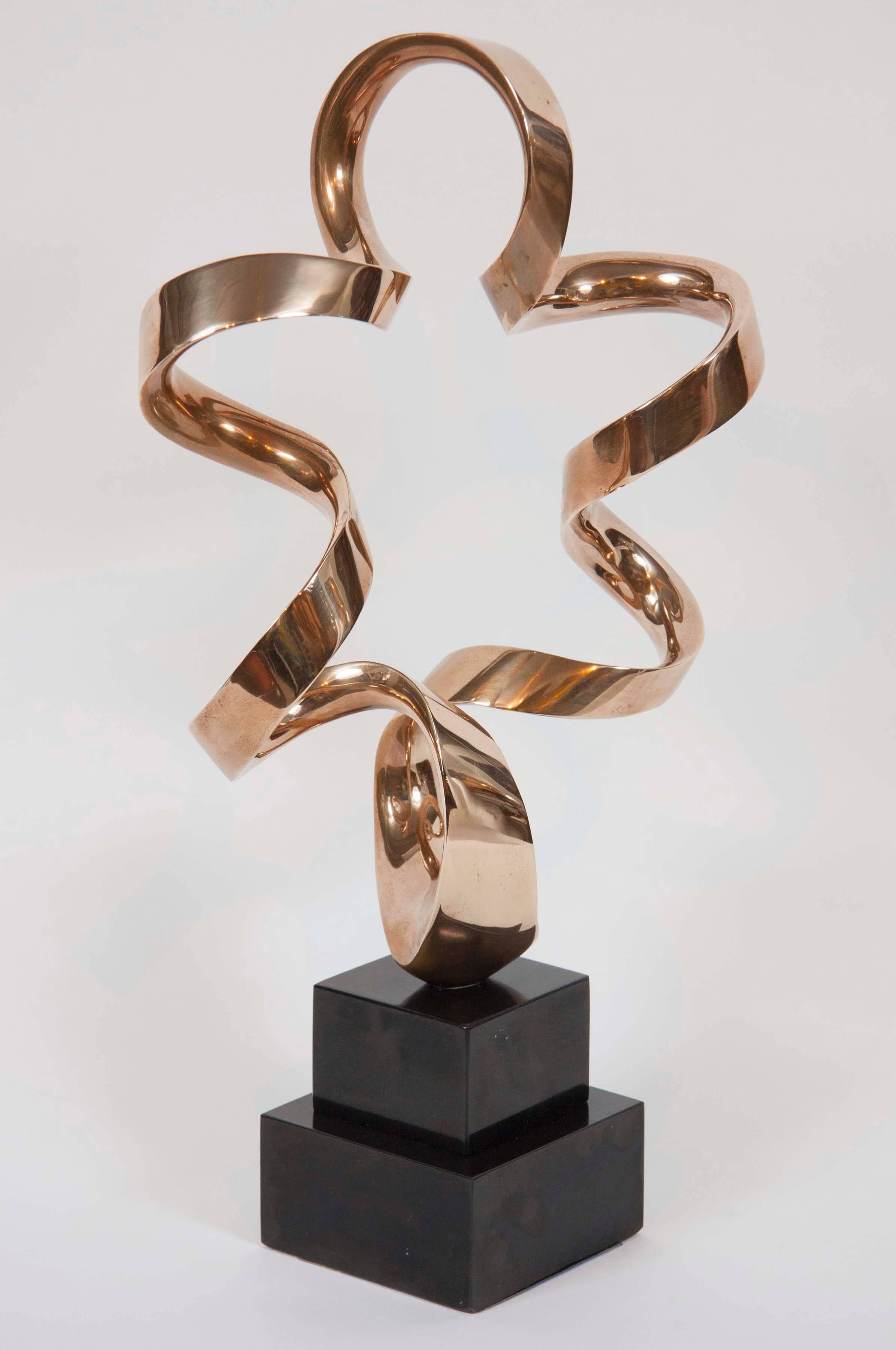 An attractive bronze sculpture on a marble plinth by Antonio Kieff. Signed 2 of 6.