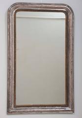 Near Pair of Silver Gilt Louis Philippe Mirrors
