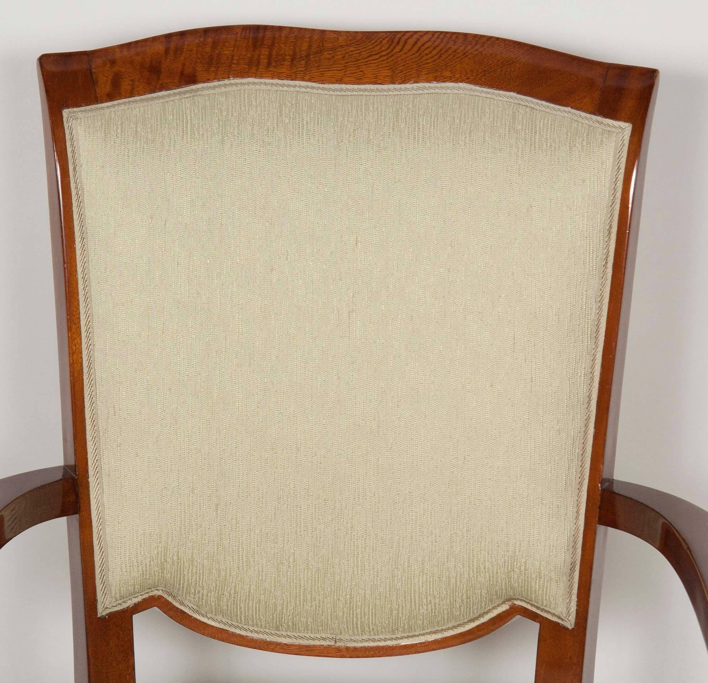 Jules Leleu Open Armchair In Excellent Condition In Stamford, CT