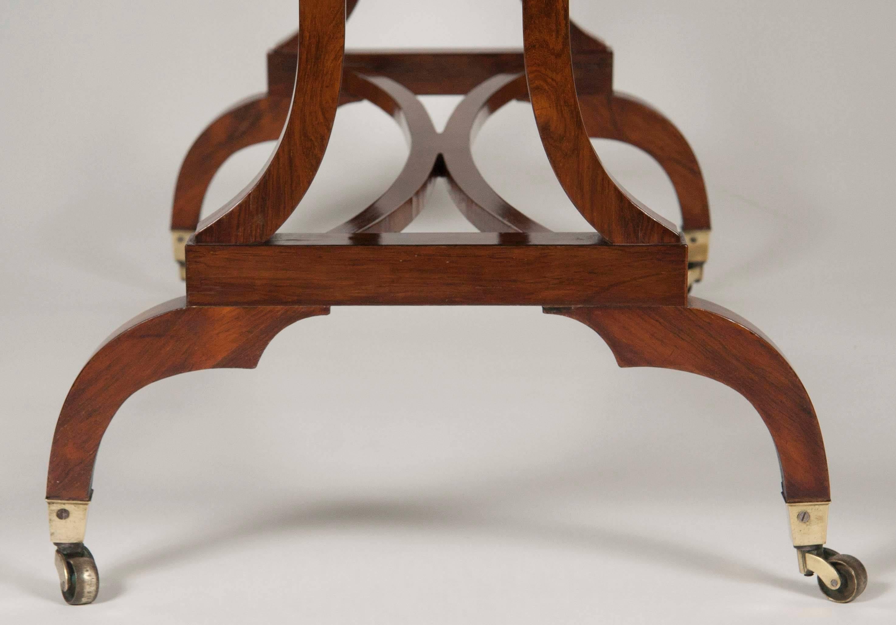 Rosewood and Calamander Regency Library Table For Sale 5