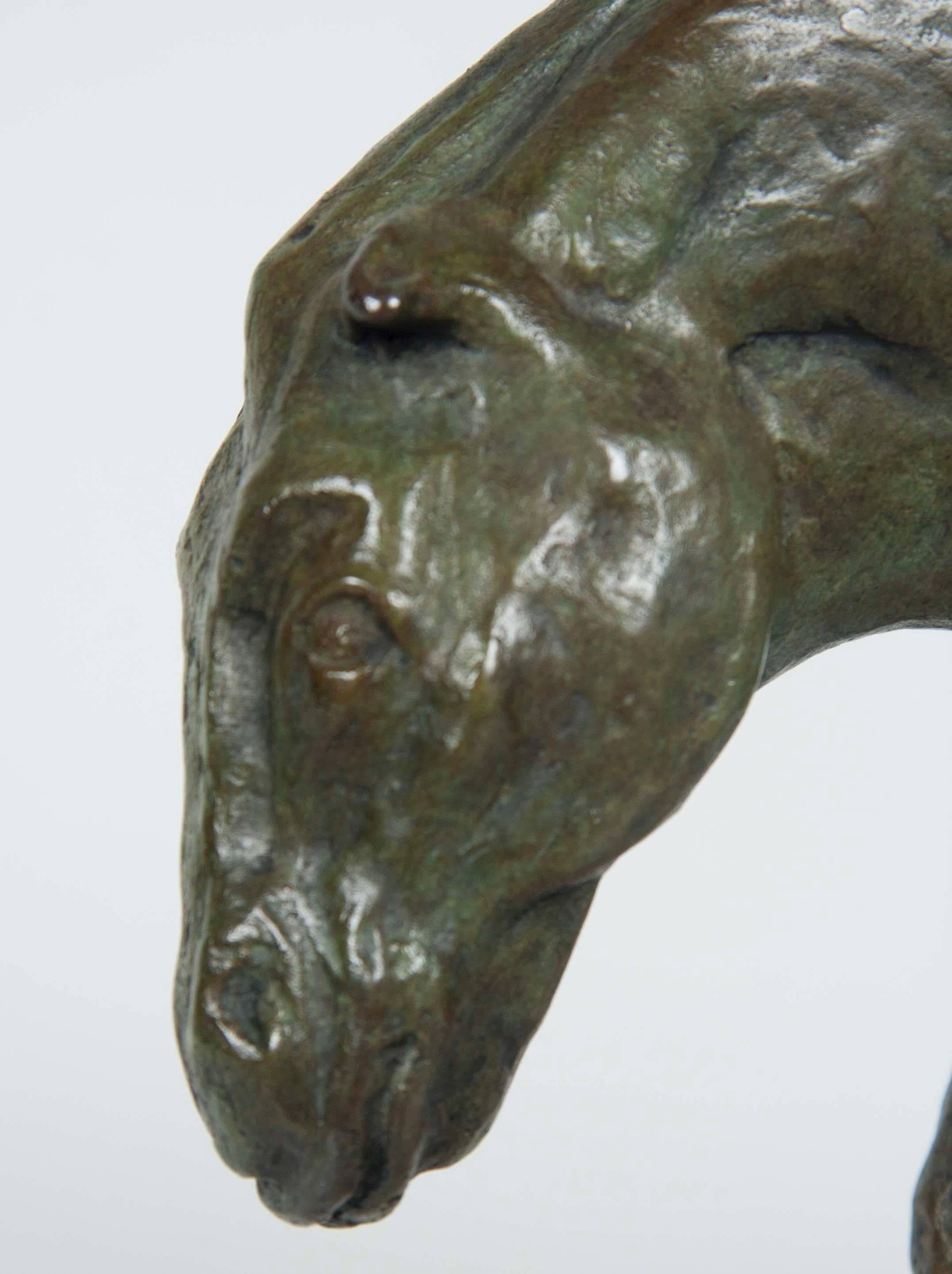 Impressionistic Bronze of a Horse on Travertine Base For Sale 5