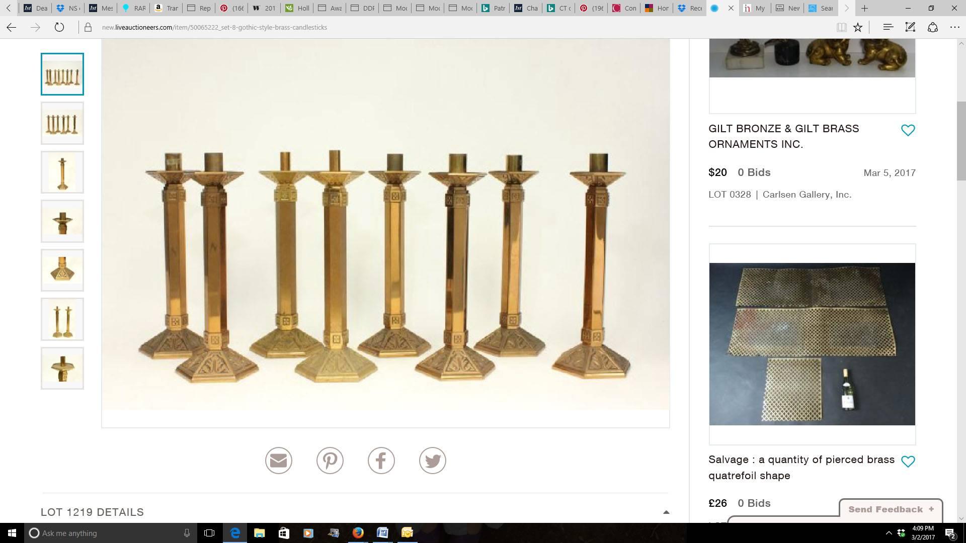 Large 1920s Solid Bronze Candlestick Mounted as a Lamp For Sale 1