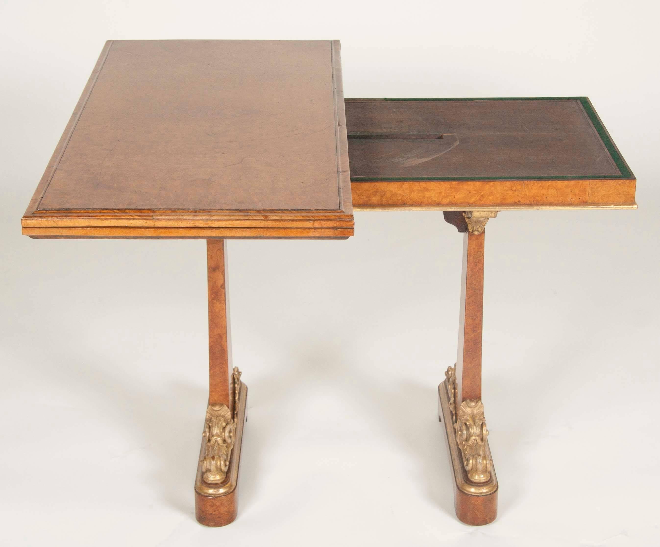 Spät-Regency-Spieltisch von T.G Seddon (Vergoldetes Holz) im Angebot