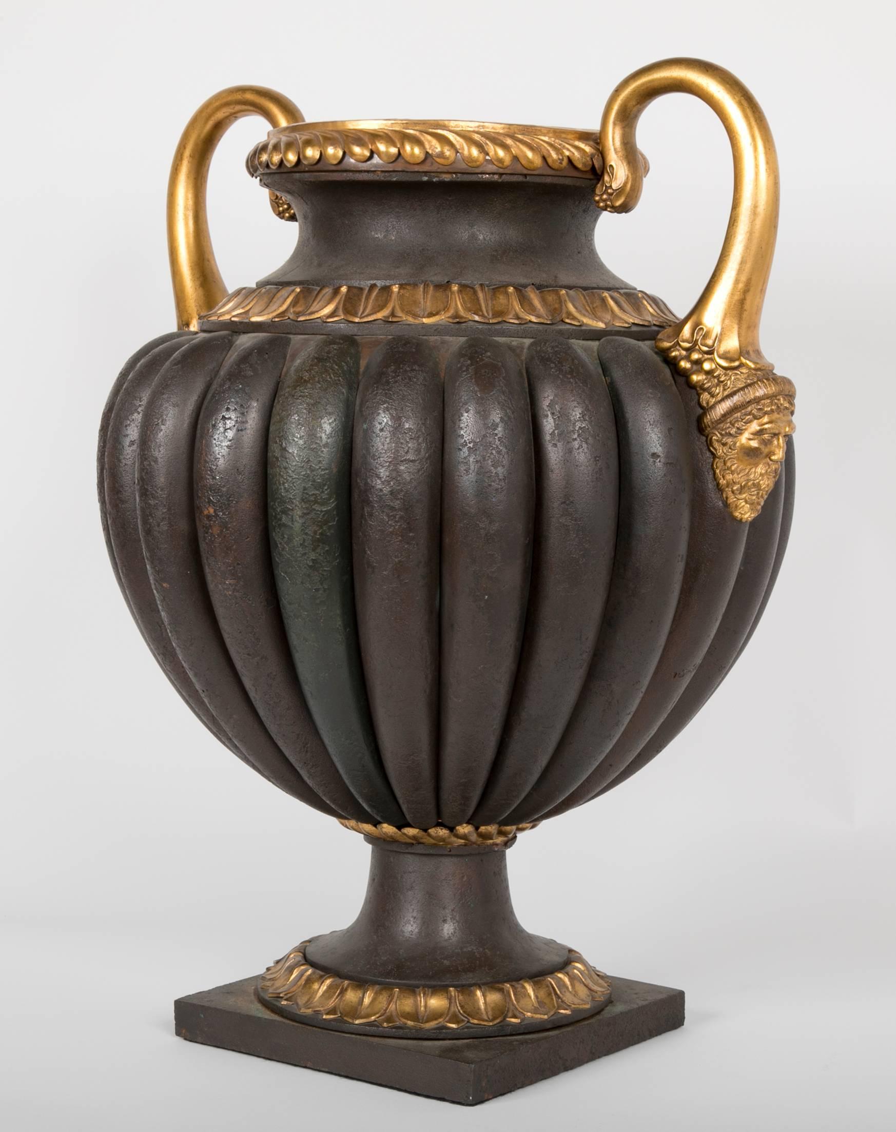 Italian Tole Urn With Parcel Gilt Bronze and Copper Mounts 3