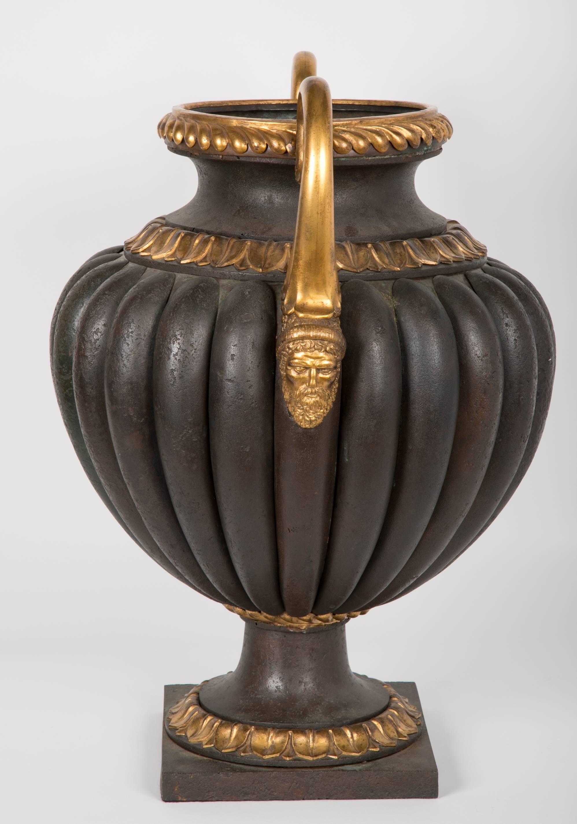 Italian Tole Urn With Parcel Gilt Bronze and Copper Mounts 4