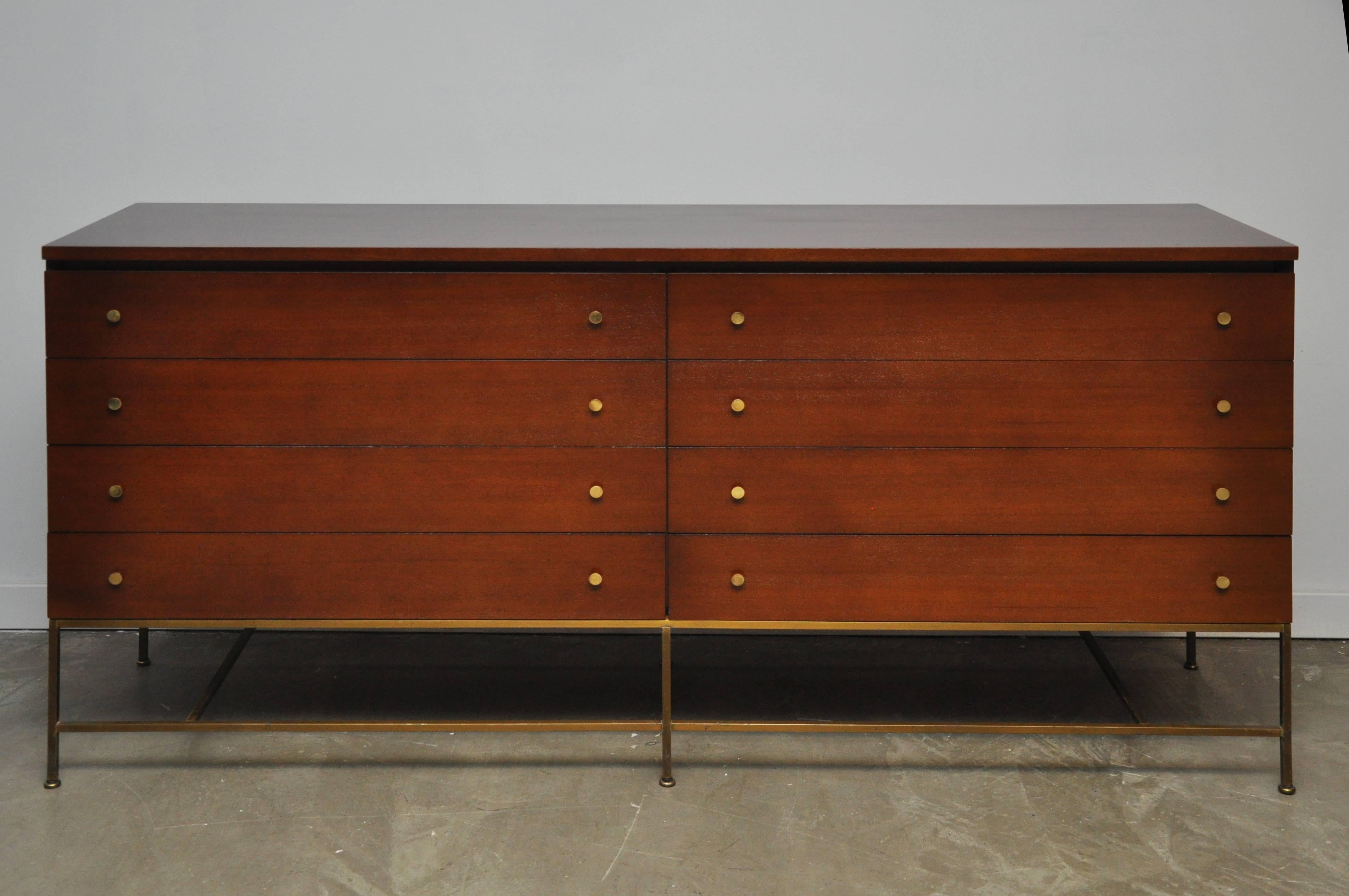 Eight-drawer dresser by Paul McCobb for Calvin Furniture. Cabinet has ben fully restored/refinished.

Additional matching chest and nightstands are available.