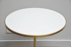 Paul McCobb Pair of Brass and Vitrolite Cigarette Tripod Side Table