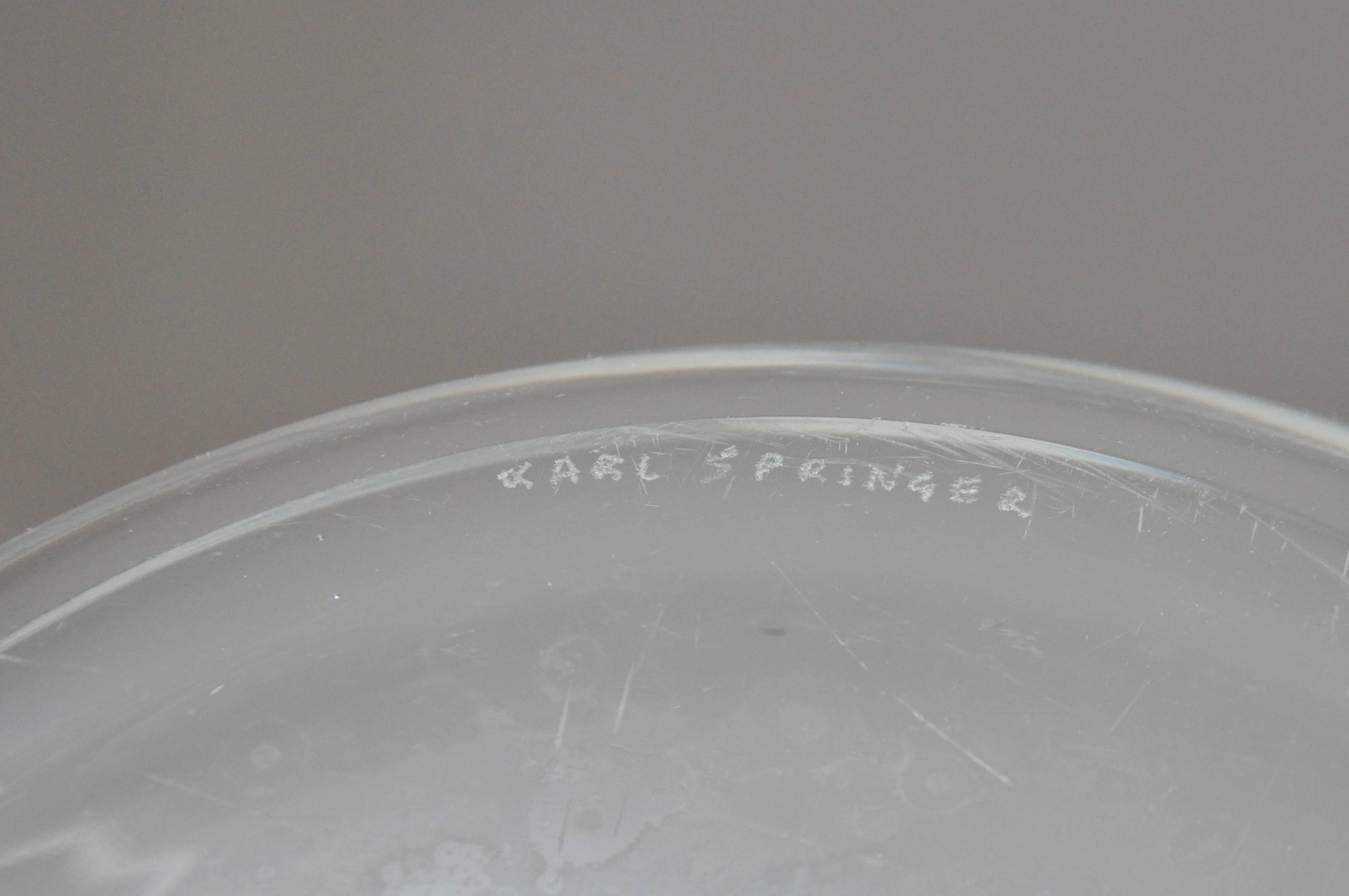 Karl Springer designed ice bucket/ vase. Made by Seguso, Murano, Italy. Signed 