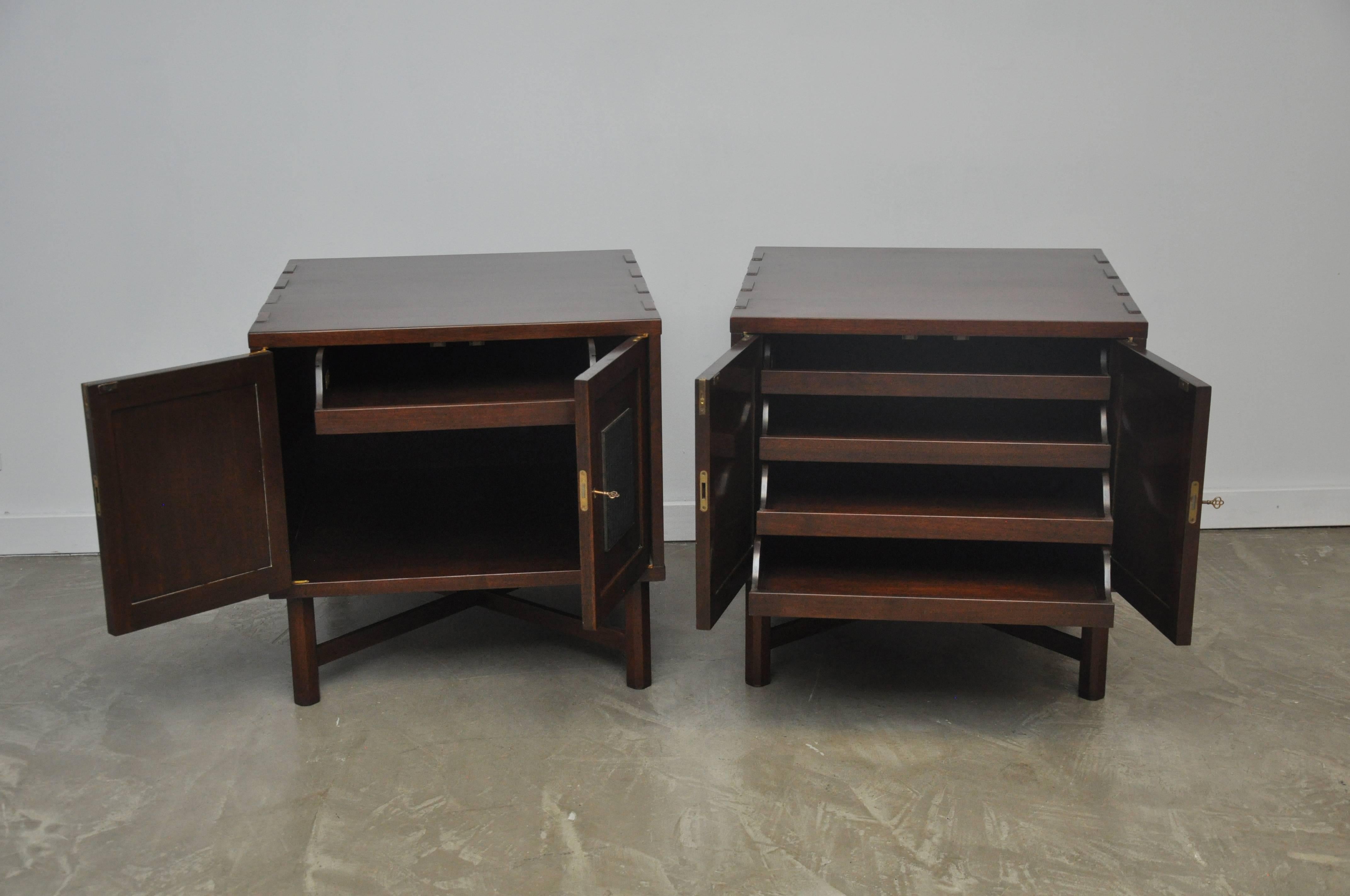 American Rare Nightstand Chests by Edward Wormley for Dunbar