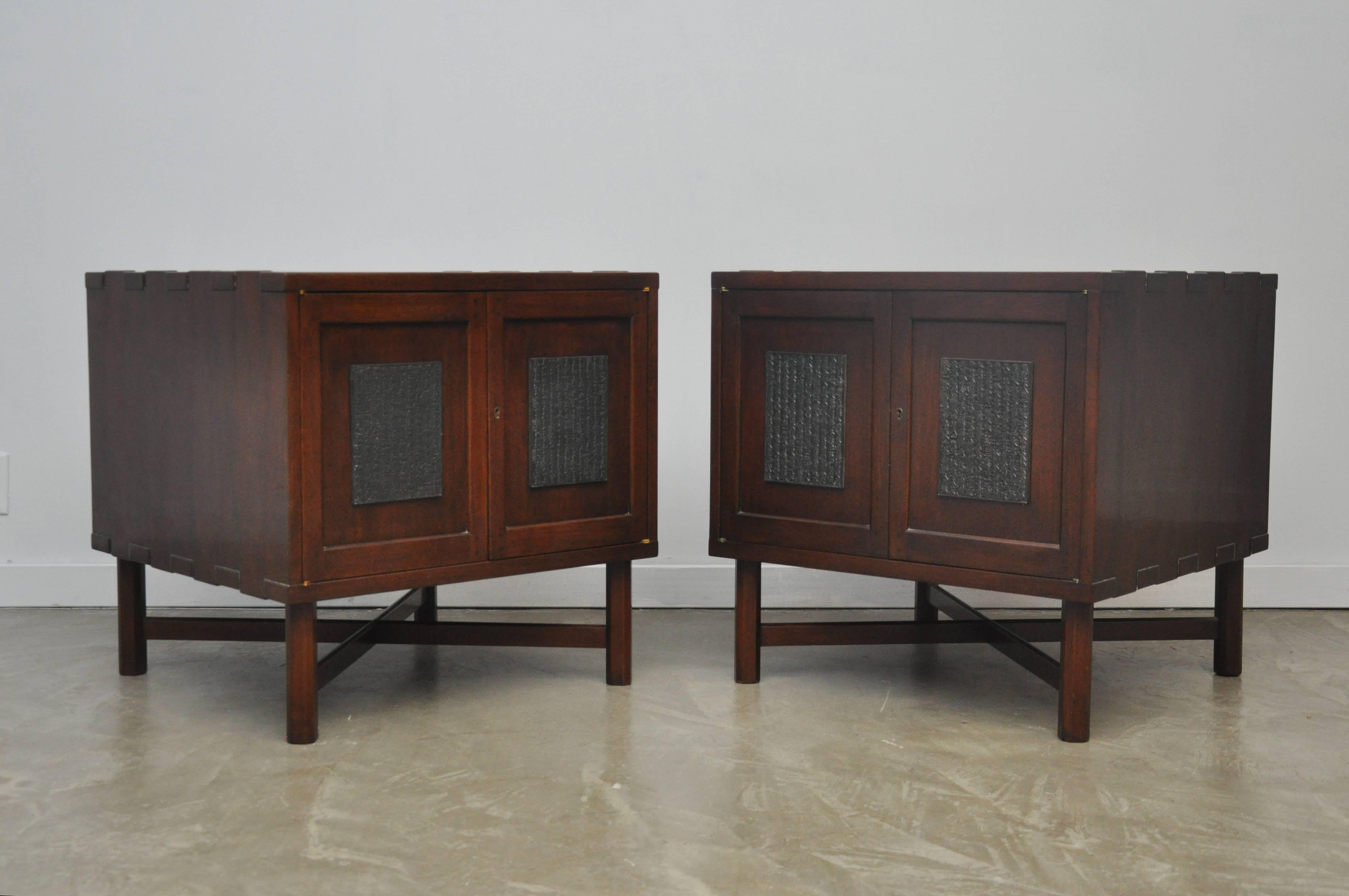20th Century Rare Nightstand Chests by Edward Wormley for Dunbar